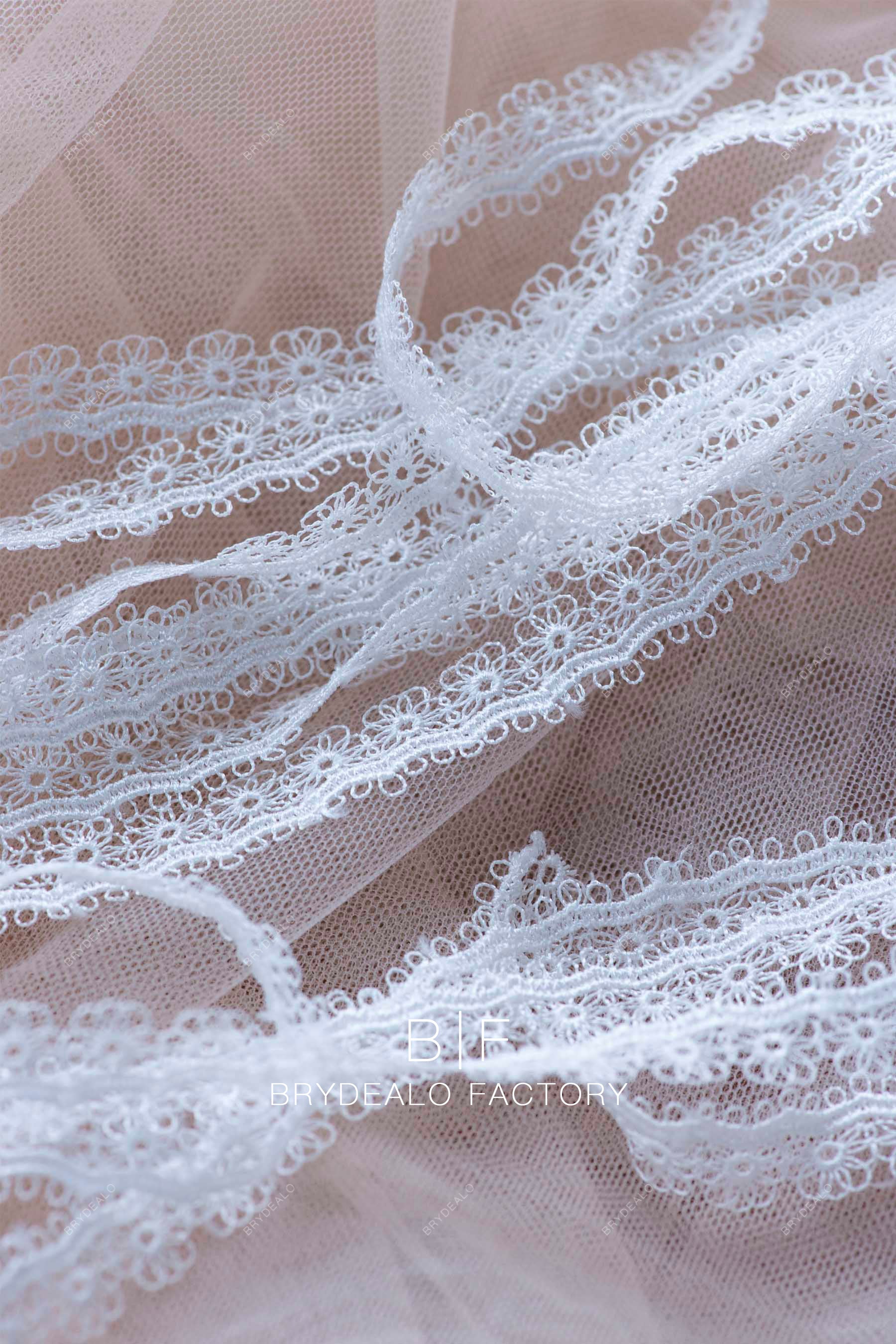 tiny flower polyester tiny flower chemical lace trim