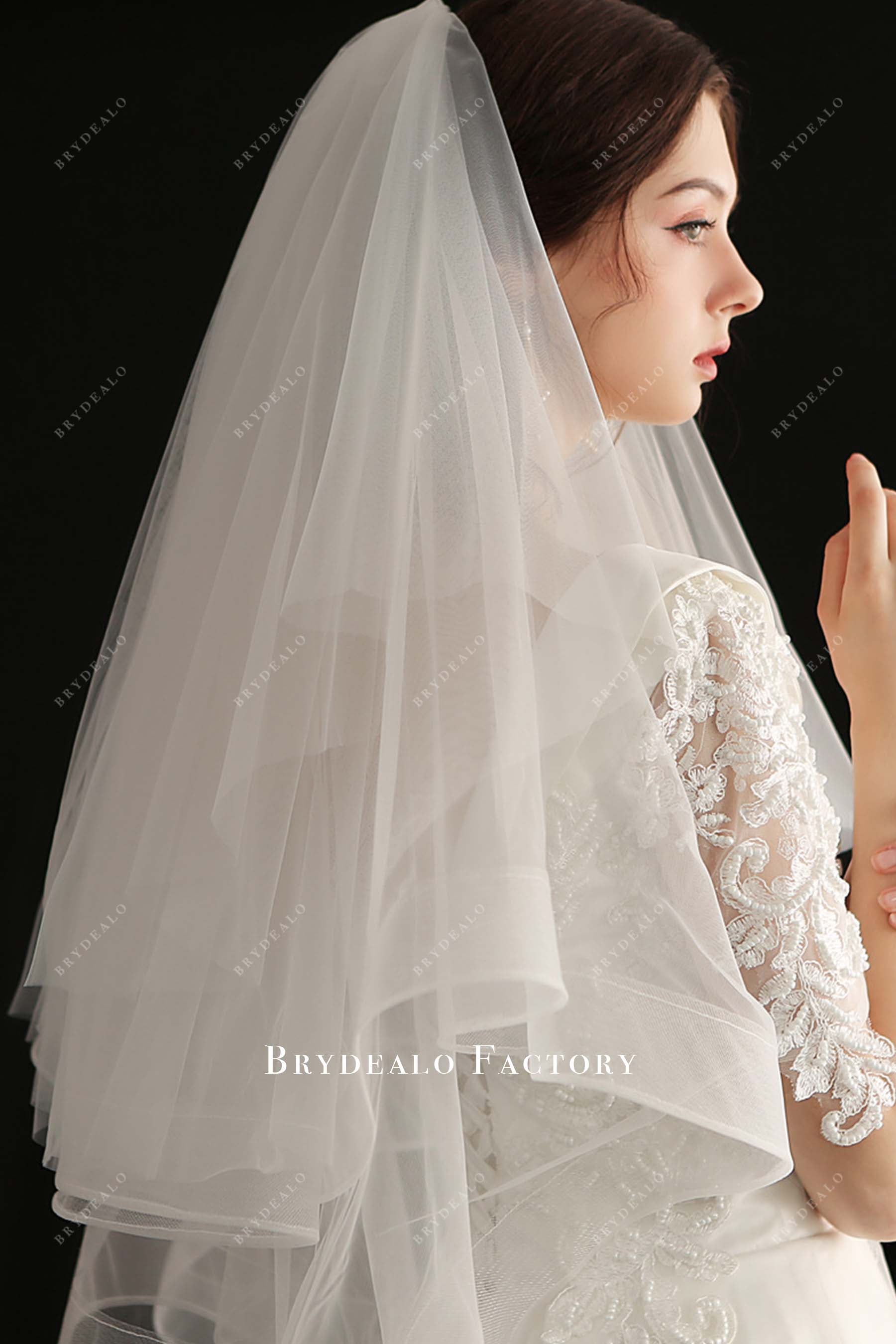 tulle horsehair bridal veil