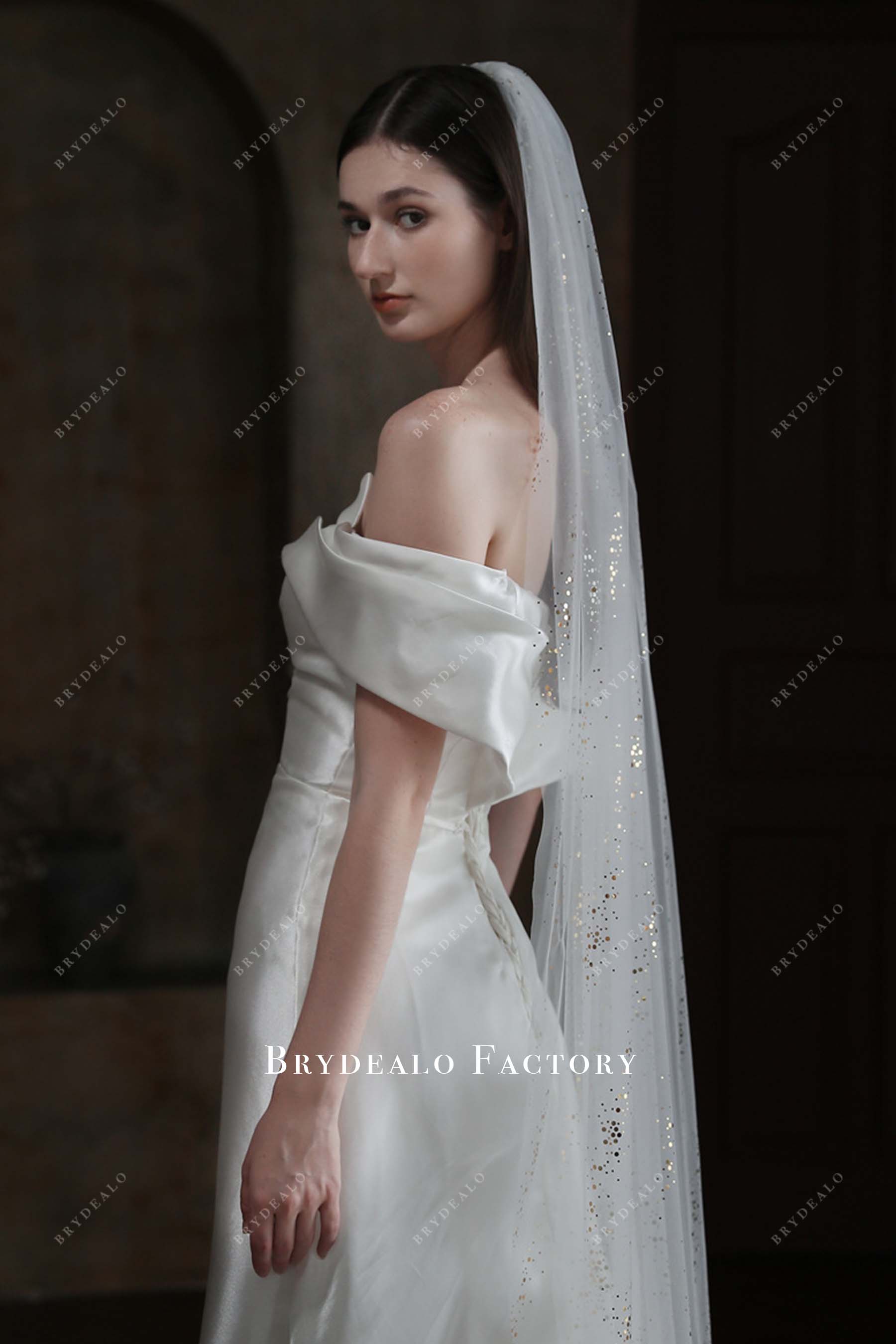 tulle with comb bridal veil