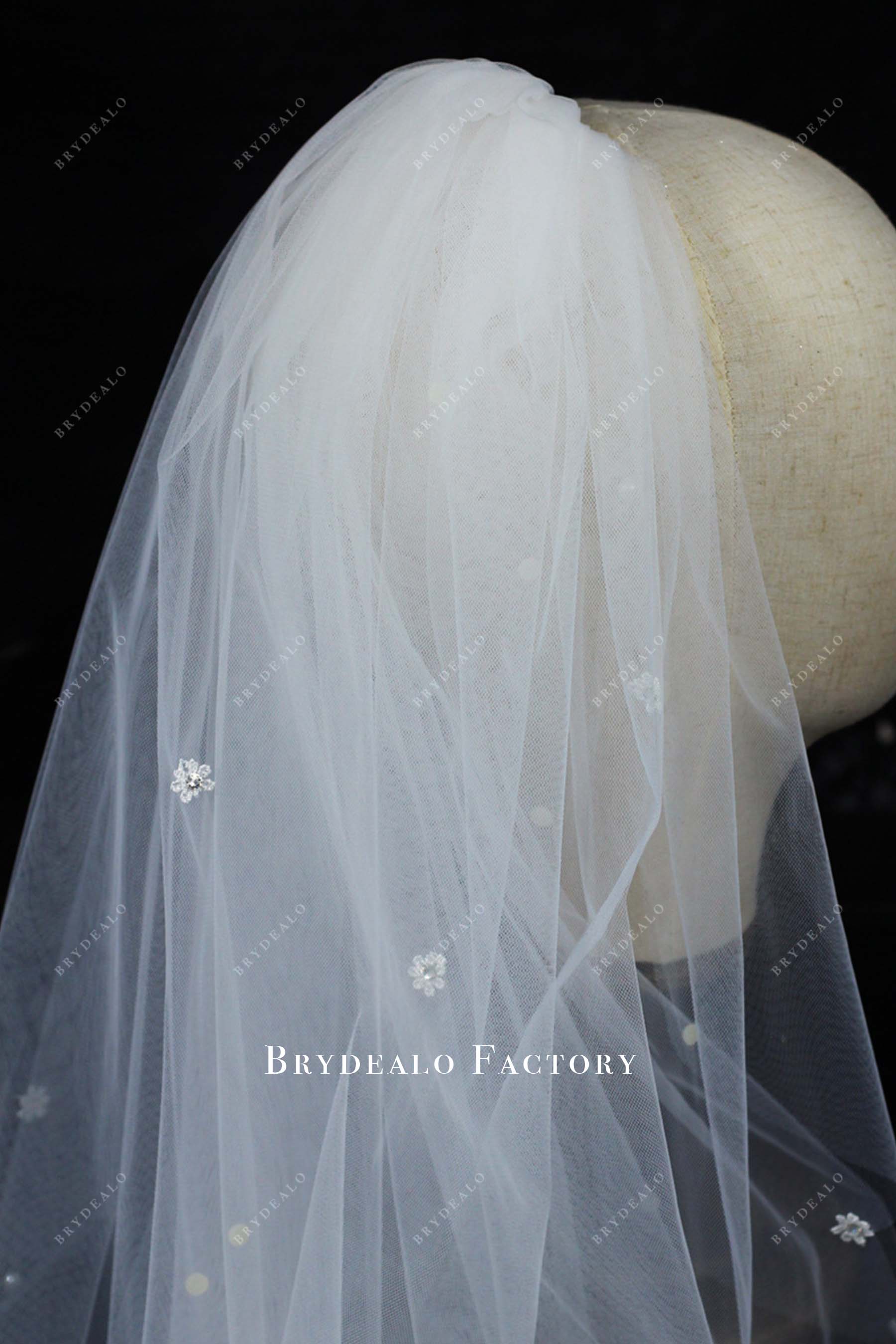 tulle with comb bridal veil