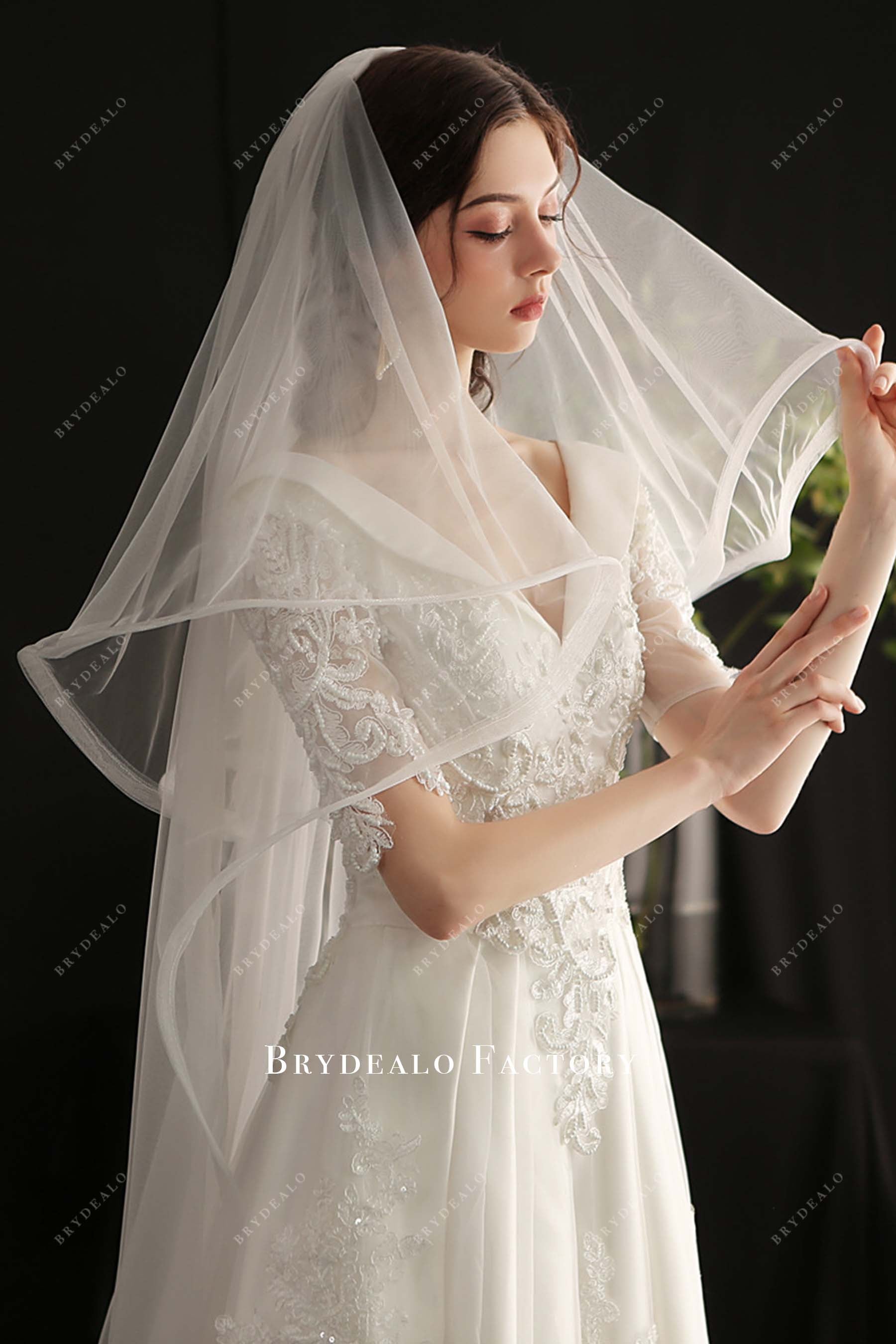 two-tier wedding veil