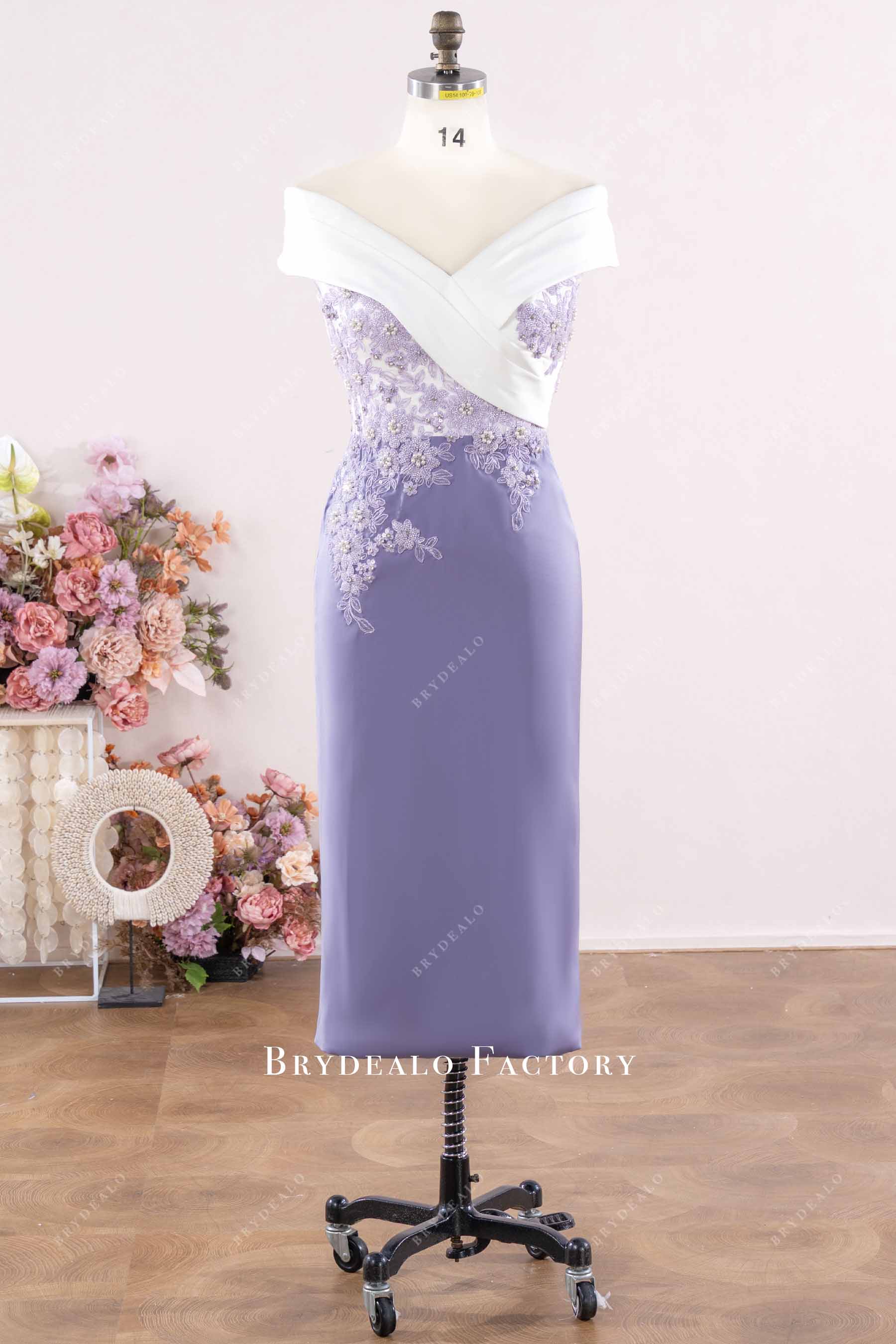 two-tone bodycon formal dress