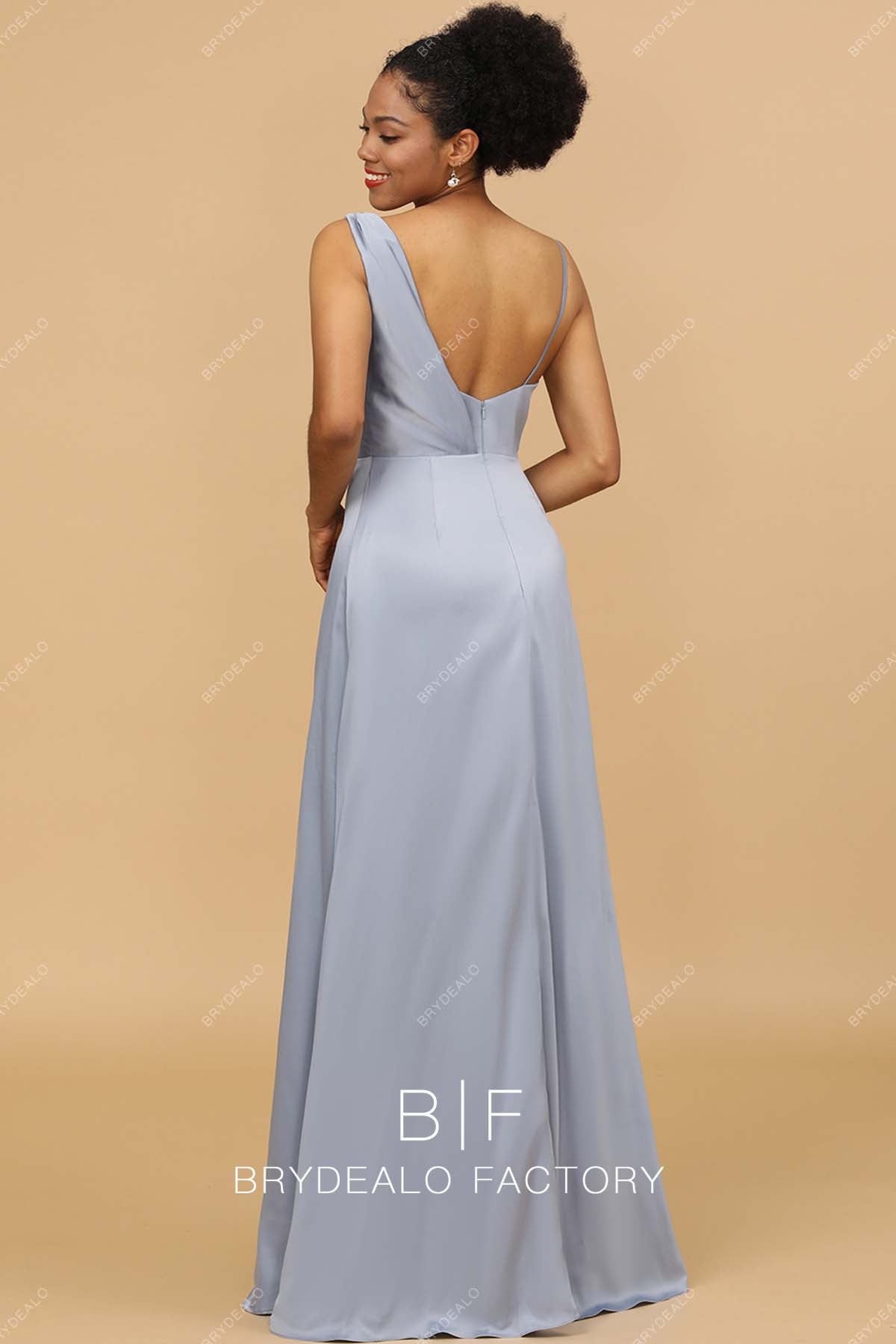unique open back bridesmaid dress