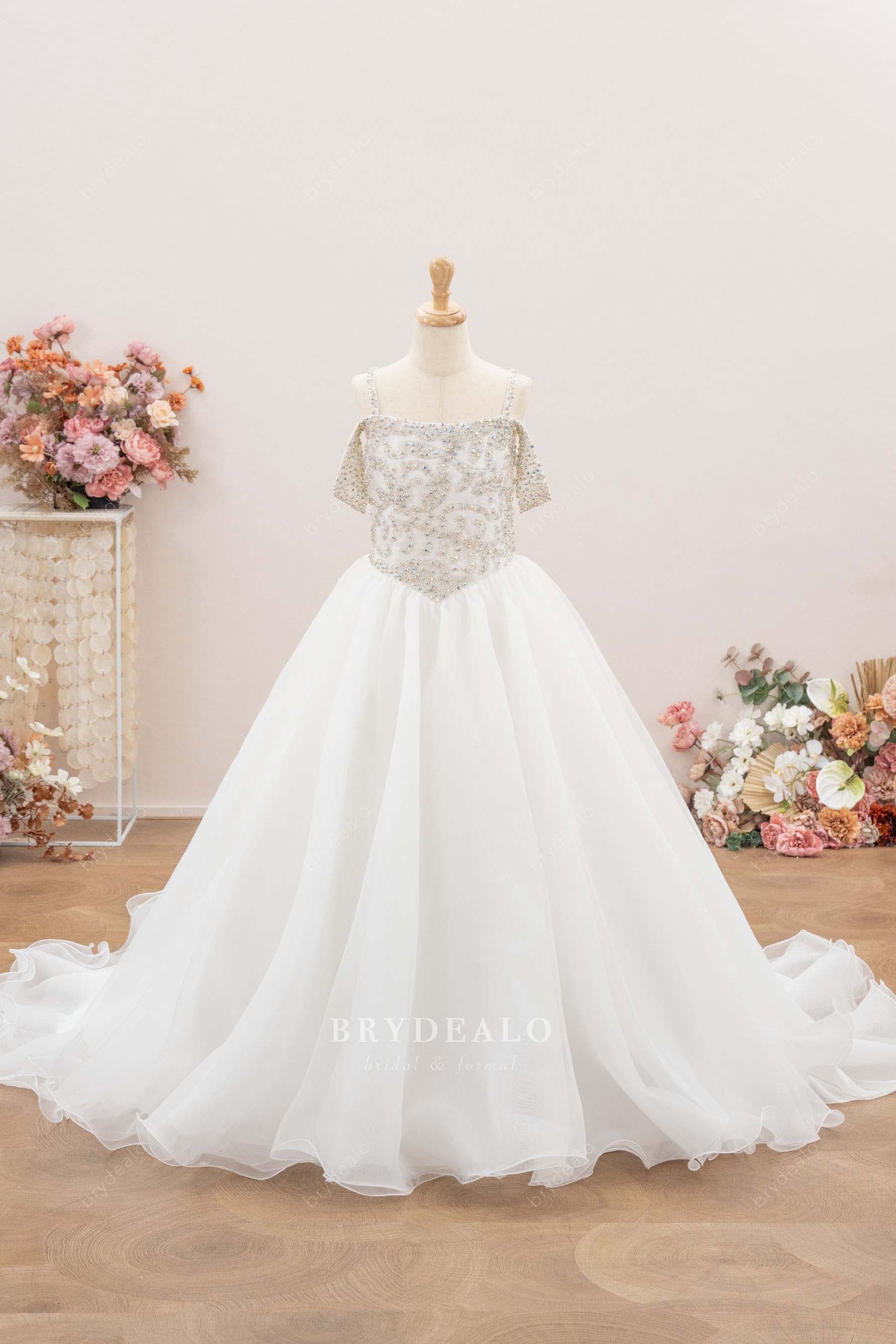 white luxury first communion dress