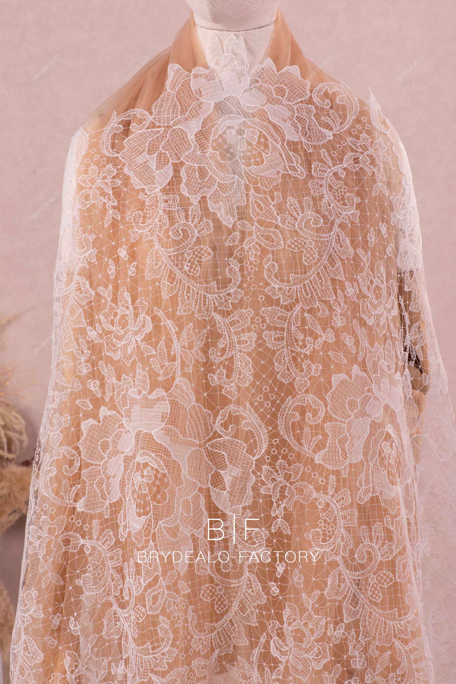 wholesale large flower lace fabric