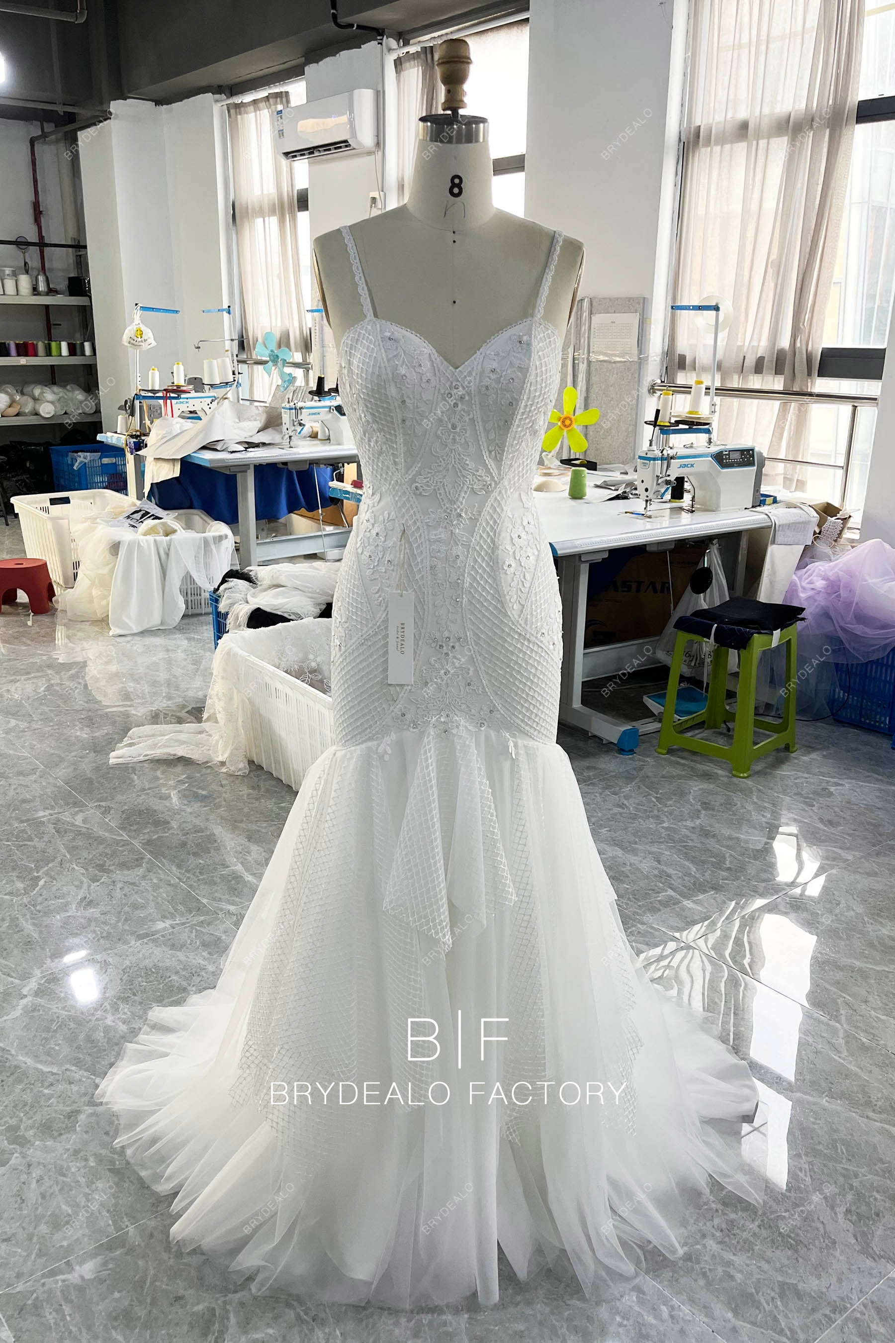 wholesale mermaid lace wedding dress