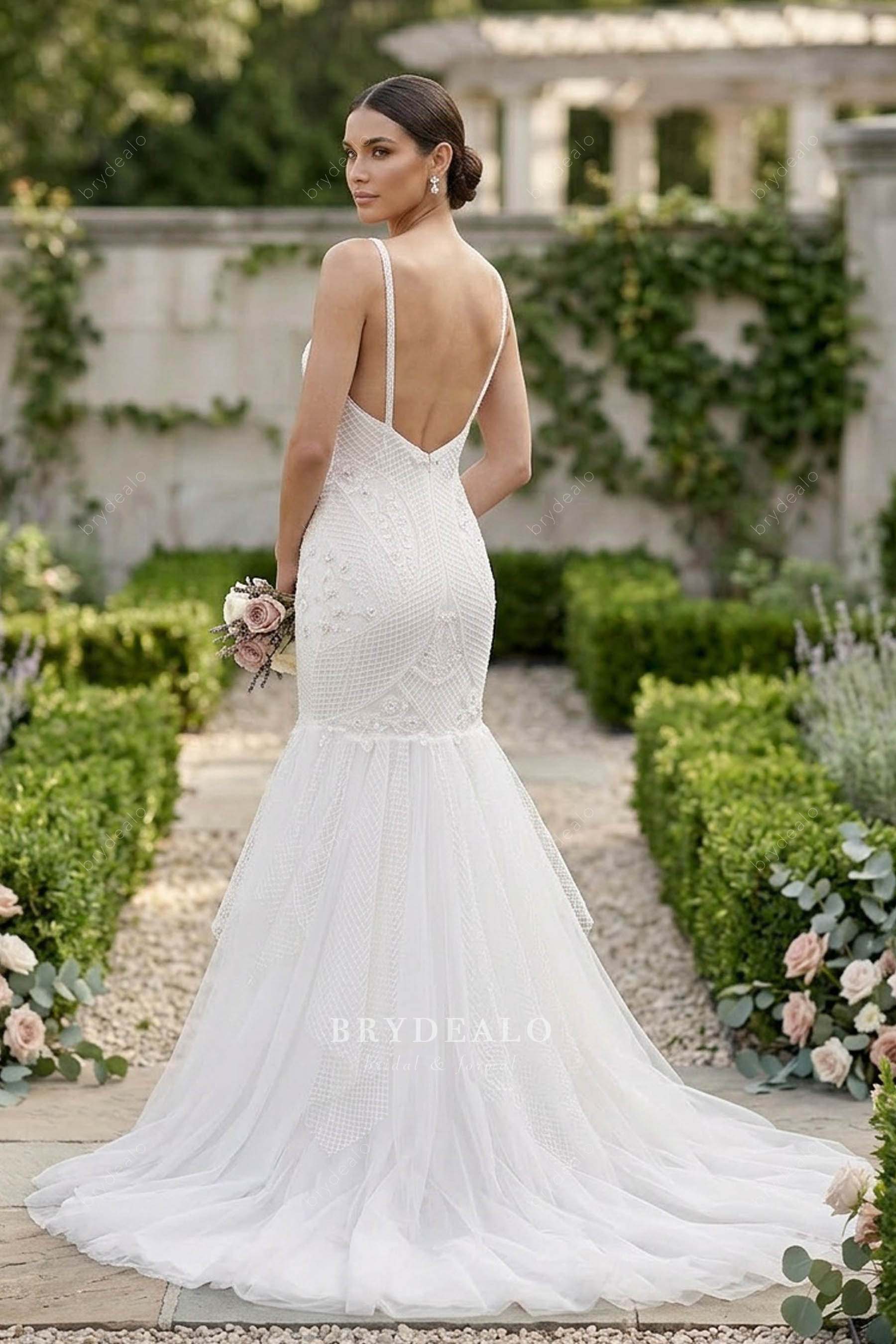 wholesale mermaid lace wedding dress