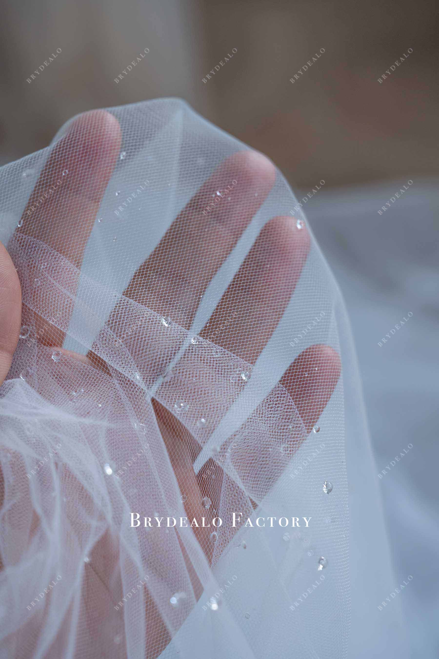 Dreamy Dew Drop Rhombus Tulle Fabric | 300cm Width