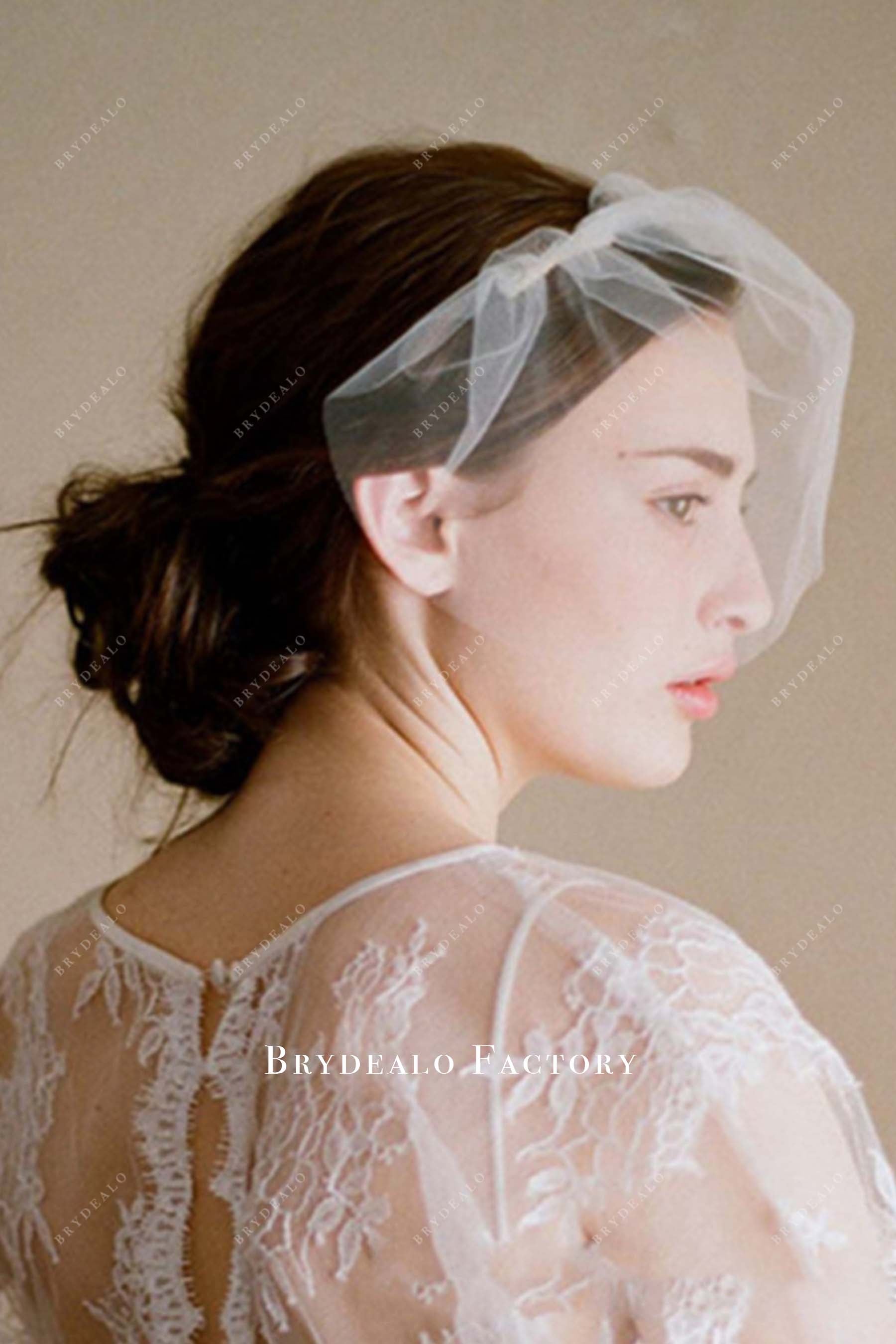 with comb bridal veil
