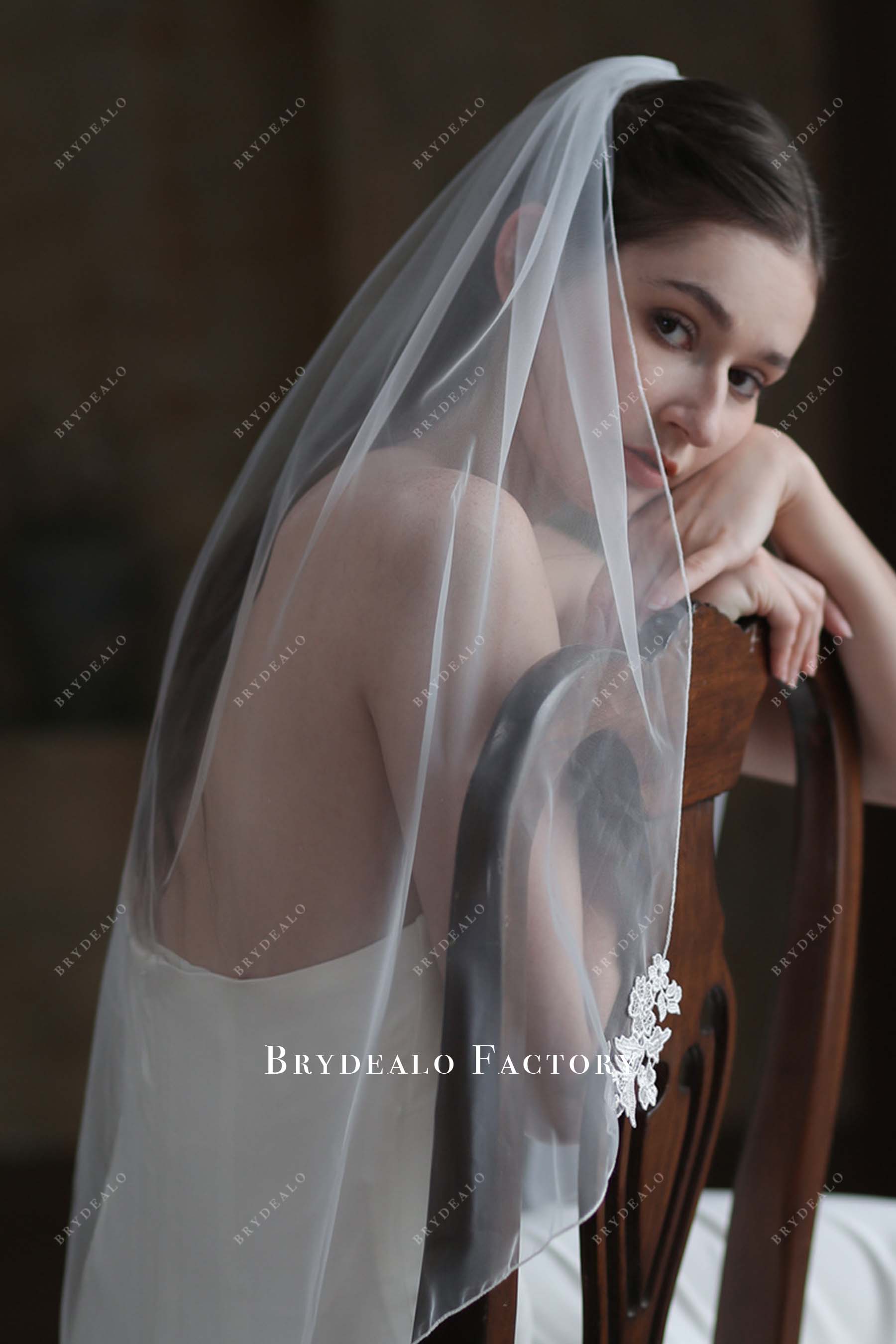 with comb tulle bridal veil