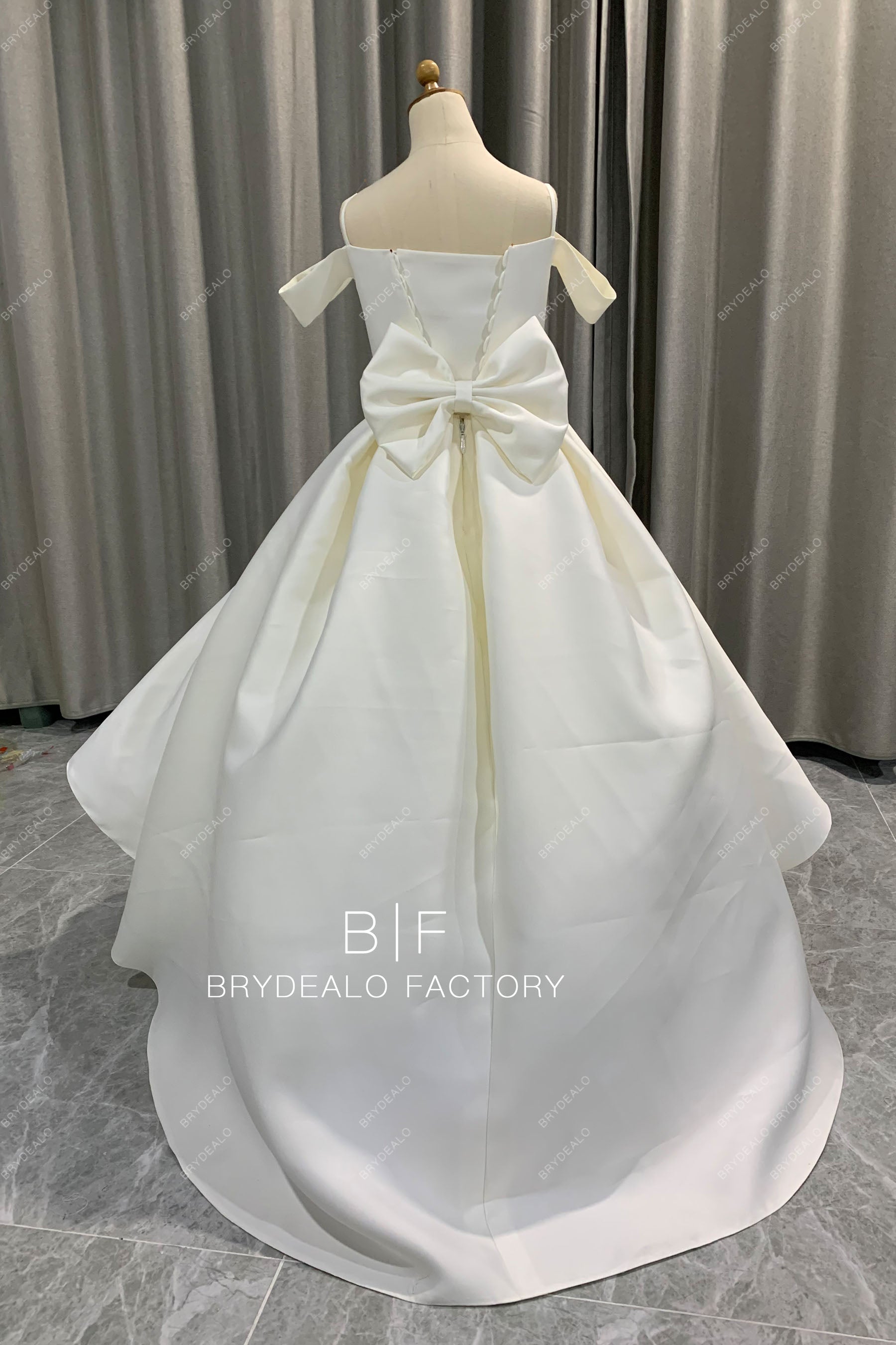 Private Label Custom Puffy A-line High-Low Flower Girl Gown