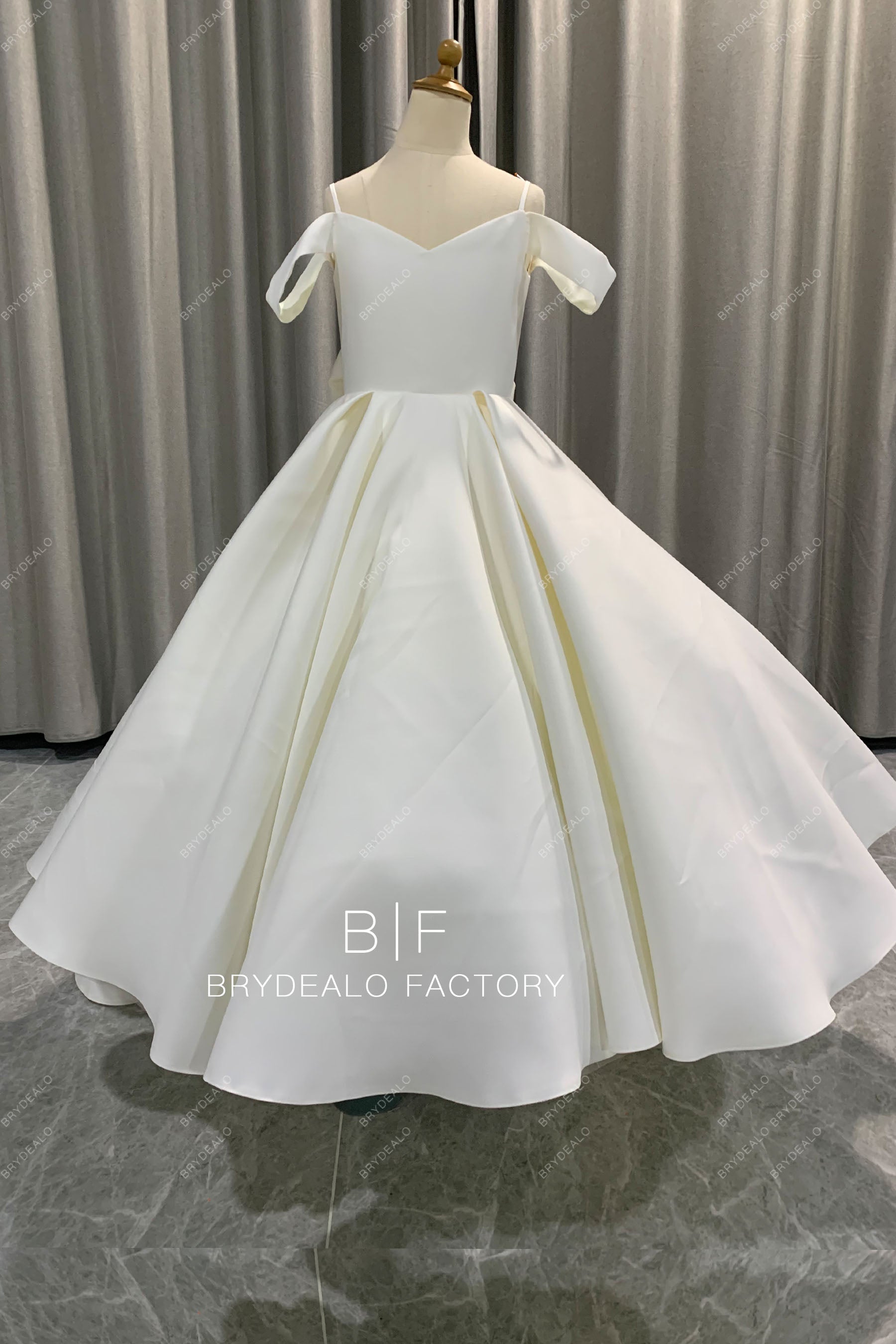 Private Label Custom Puffy A-line High-Low Flower Girl Gown