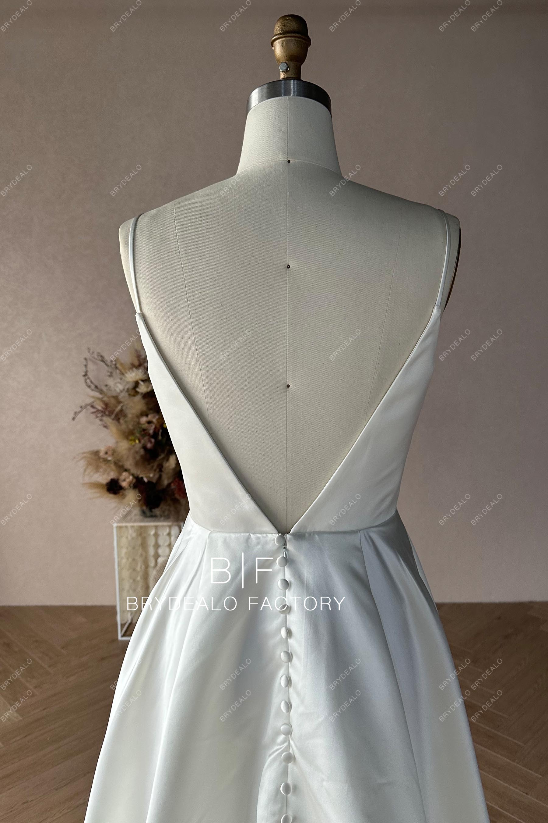 Custom Bridal Satin Dress BR20231818-04