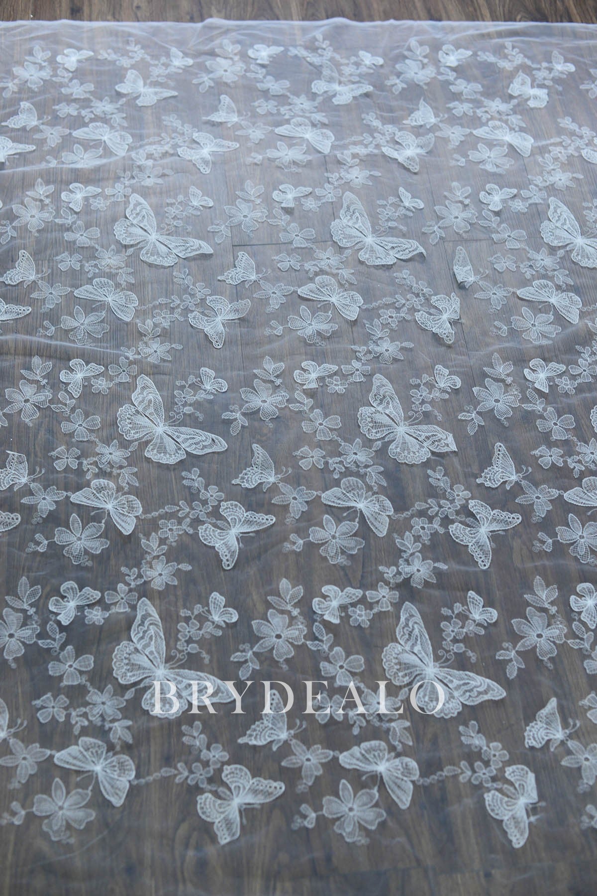 Romantic 3D Butterfly Embroidery Lace Fabric Online