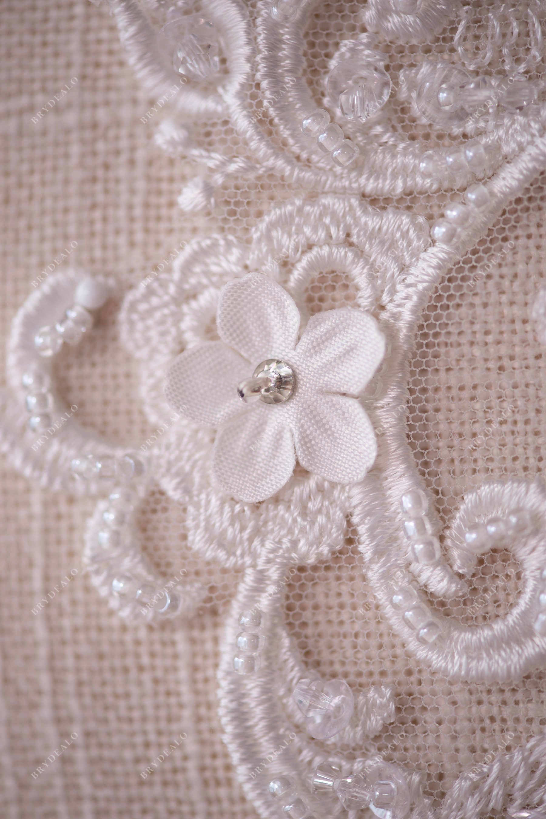 Embroidery 3D Flower Beaded Applique