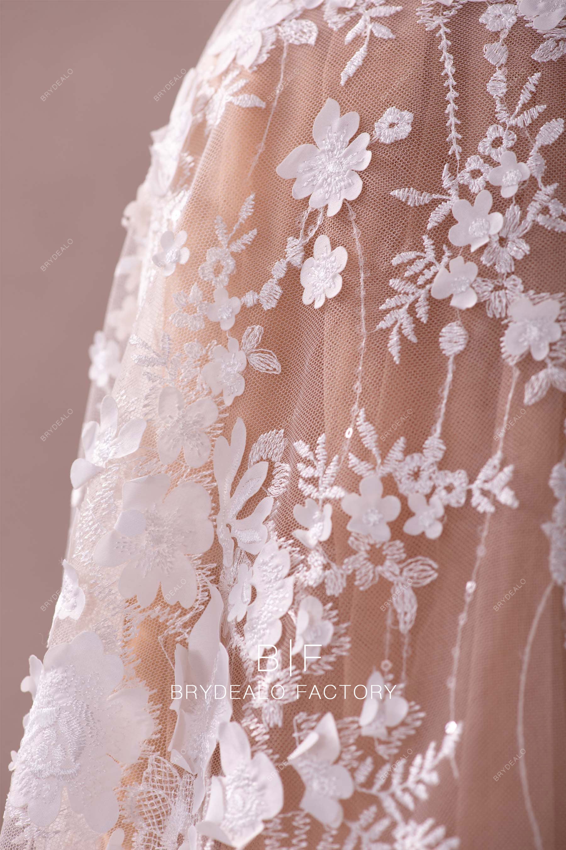 3D flower embroidered flower lace