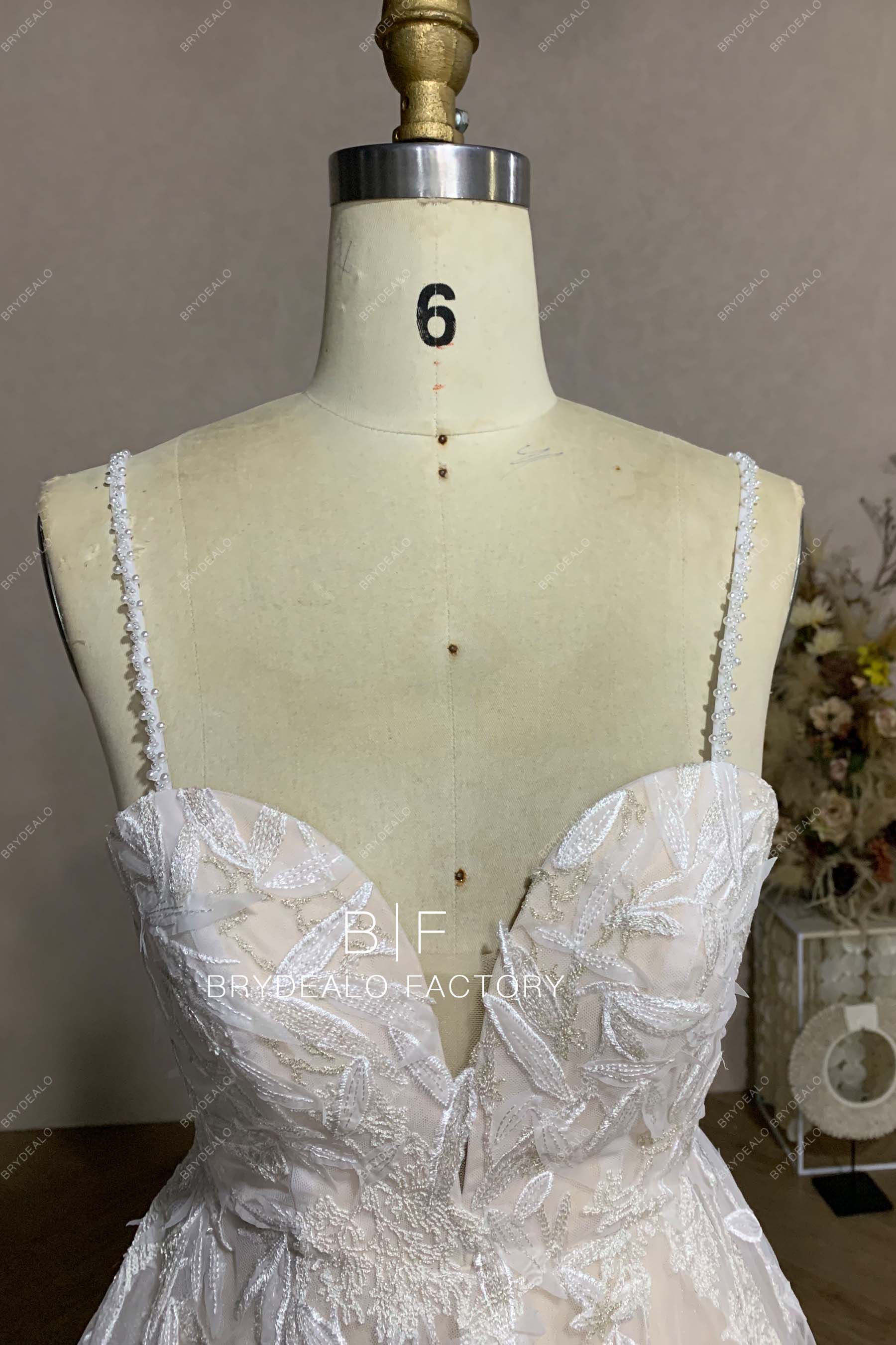 Custom Sweetheart Neck Thin Straps Bridal Dress BR20221454-03