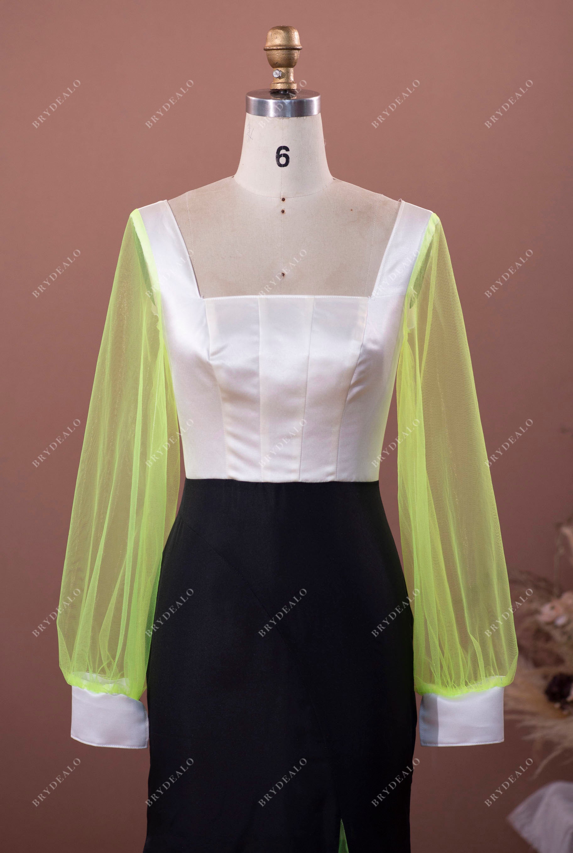 Custom Long Sleeve Mermaid Wedding Dress Mockup