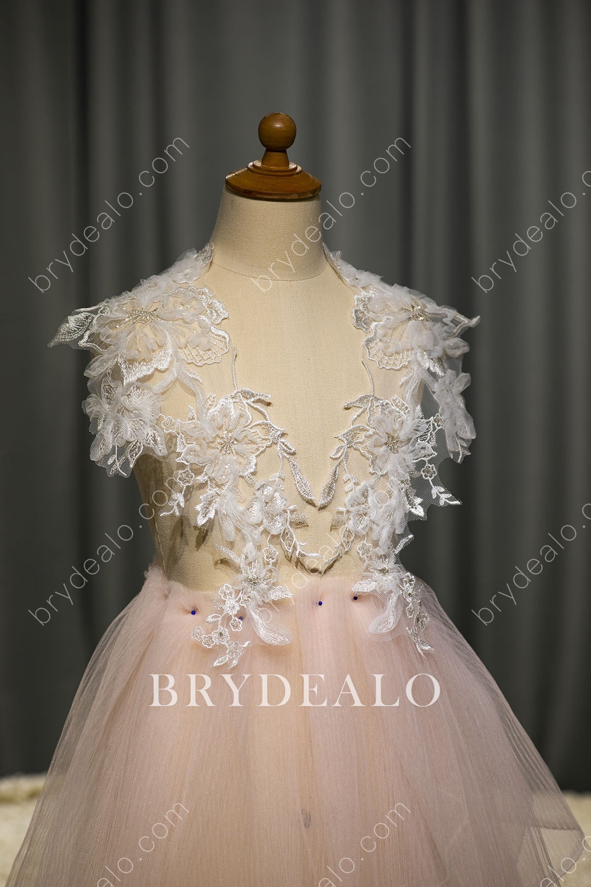 Fairy 3D Tulle Flower Embroidery Lace Applique