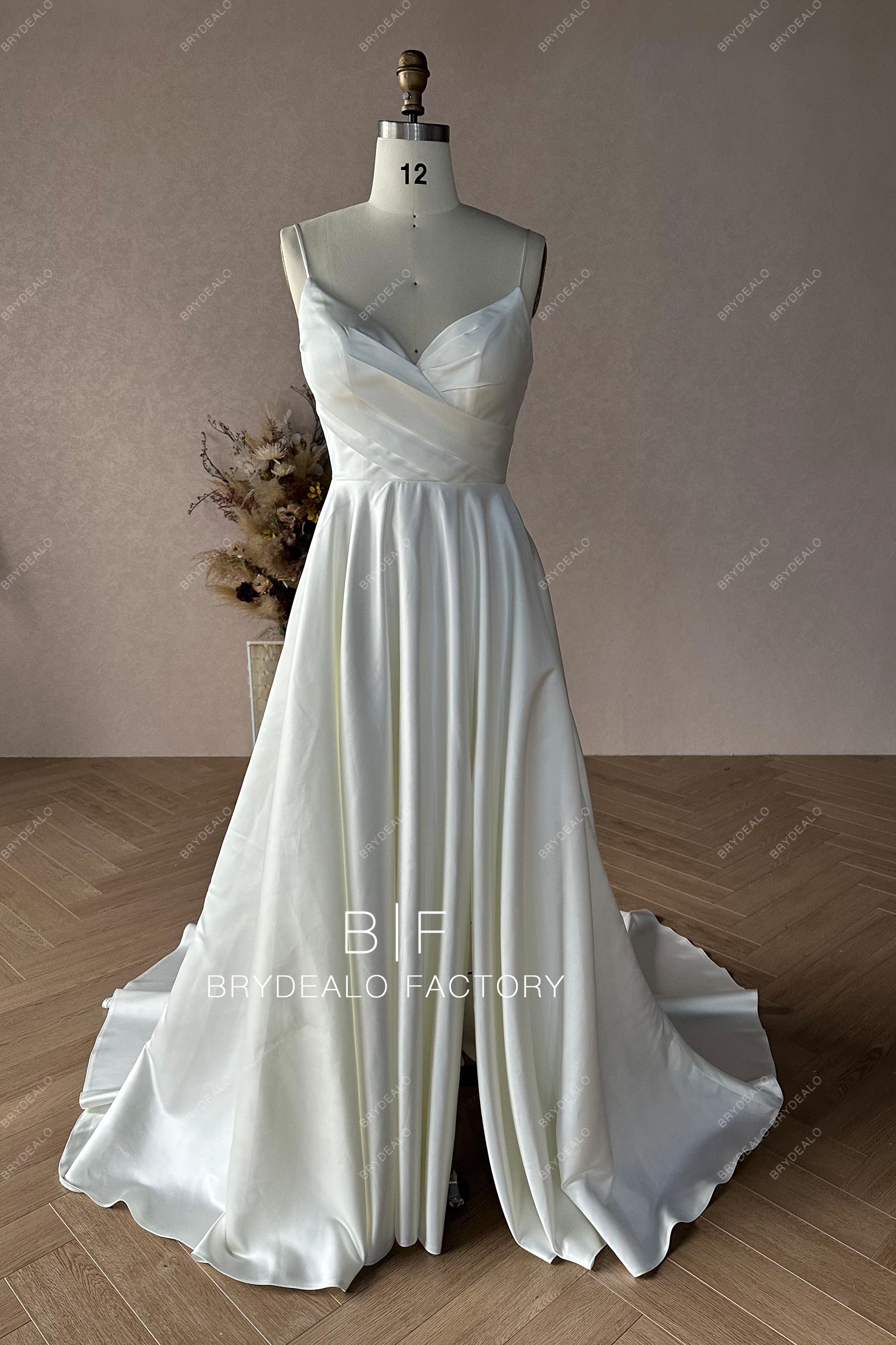 Custom Bridal Satin Dress BR20231818-04