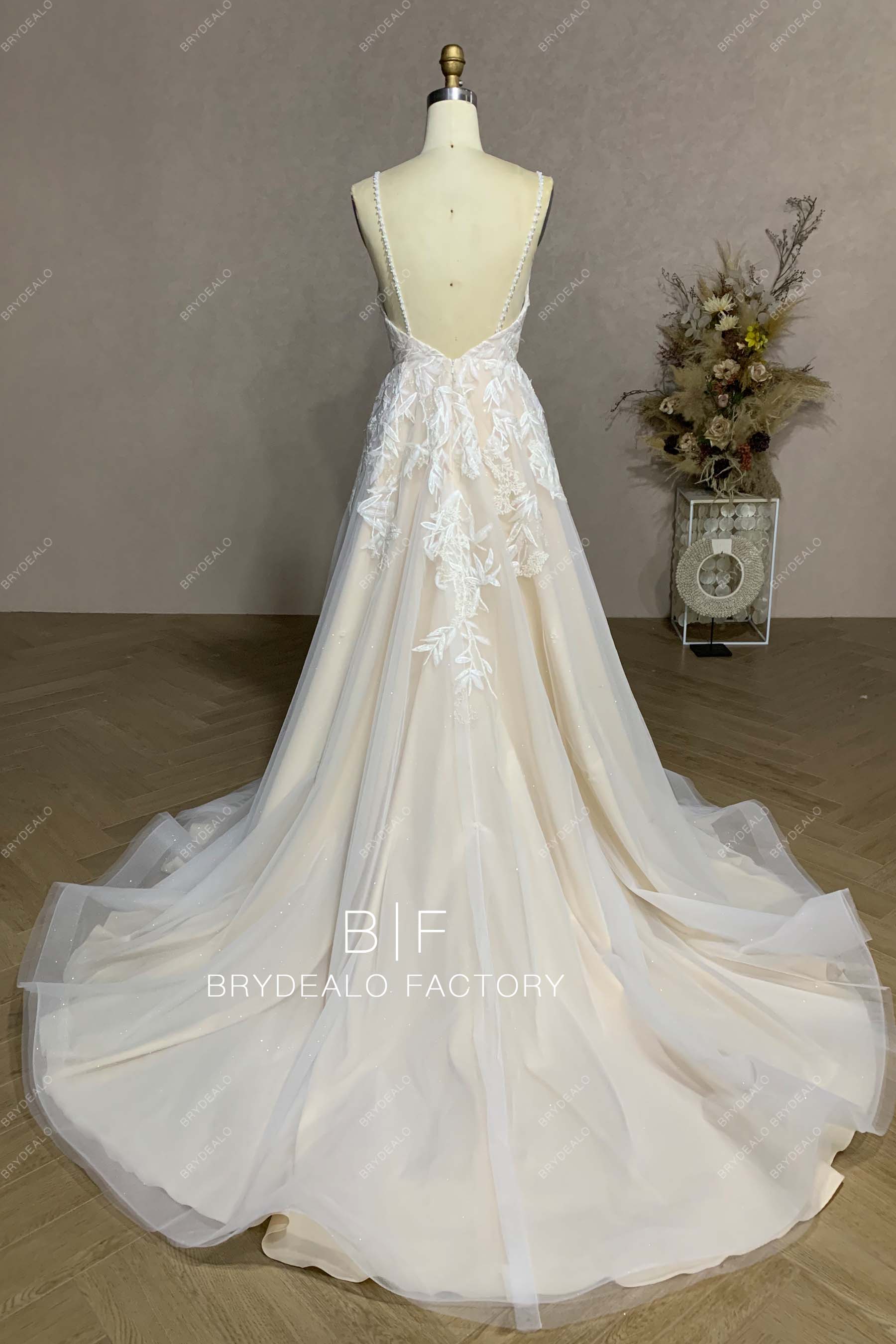 Custom Sweetheart Neck Thin Straps Bridal Dress BR20221454-03