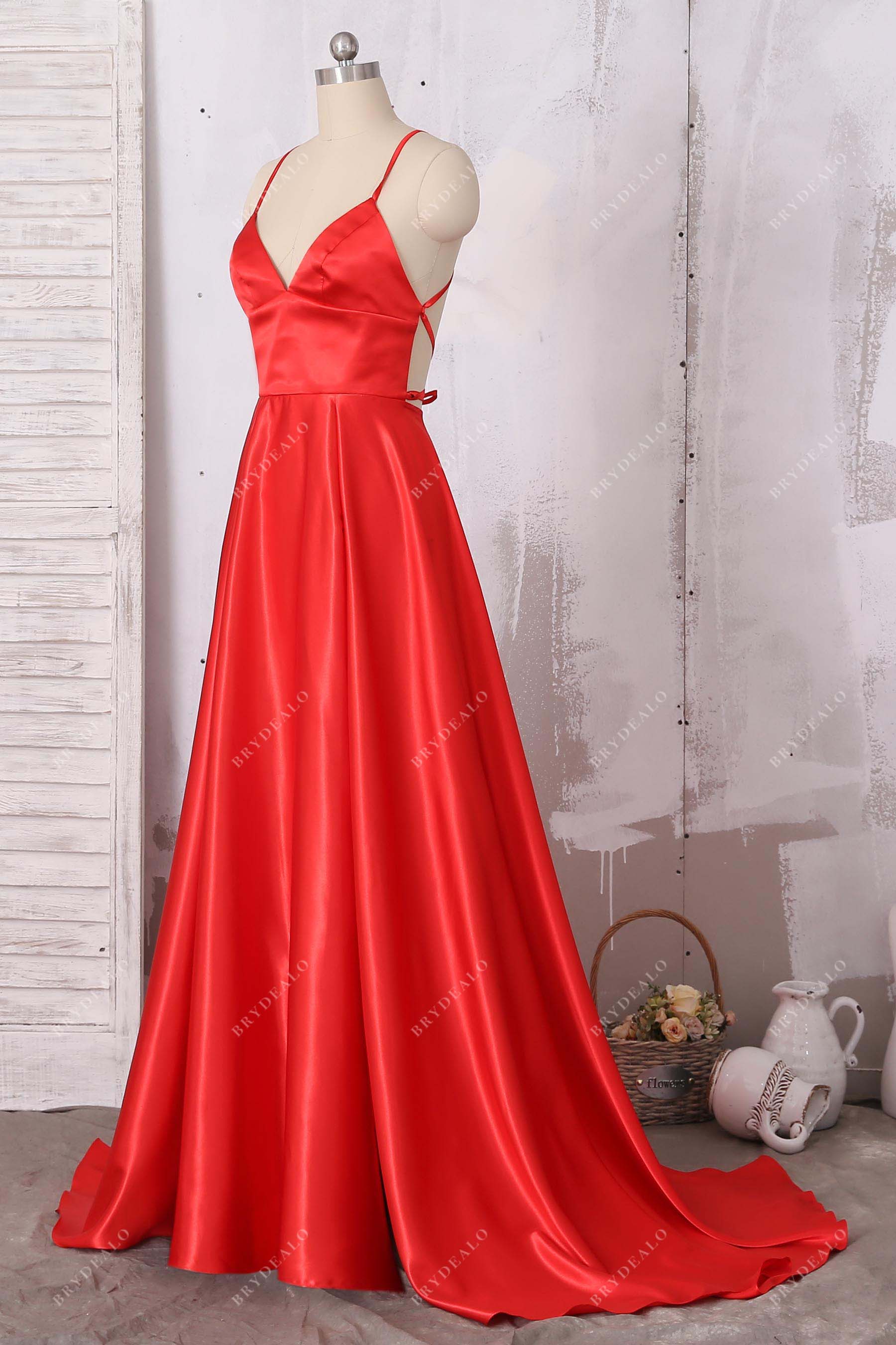 A-line red dress