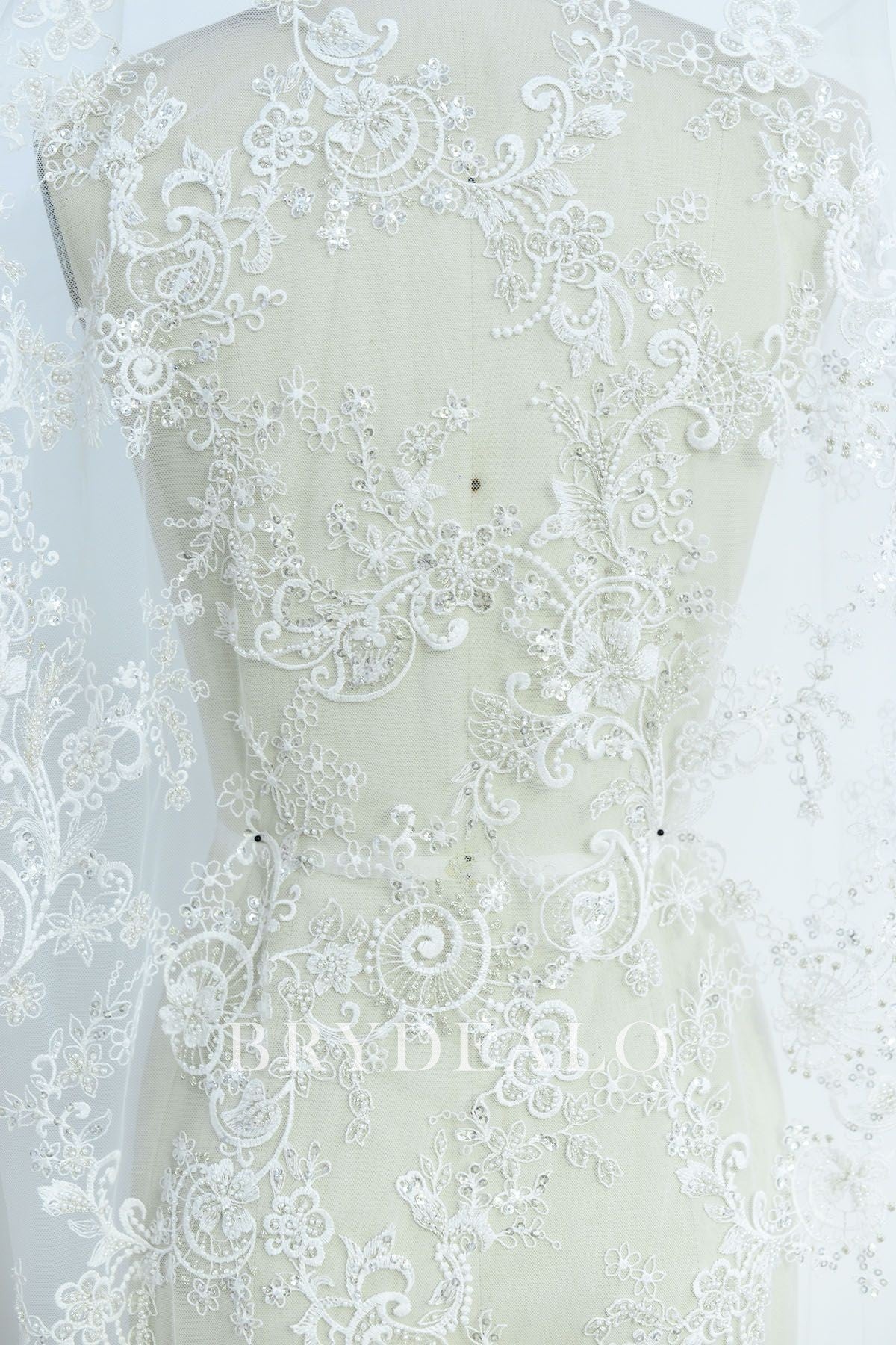 Unrestrained Embroidered Lace Fabric