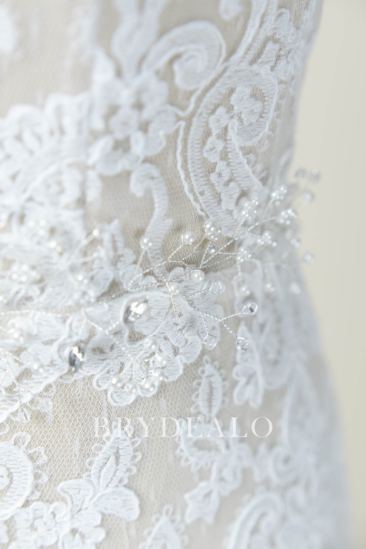 Crystal Silver Filament Sash