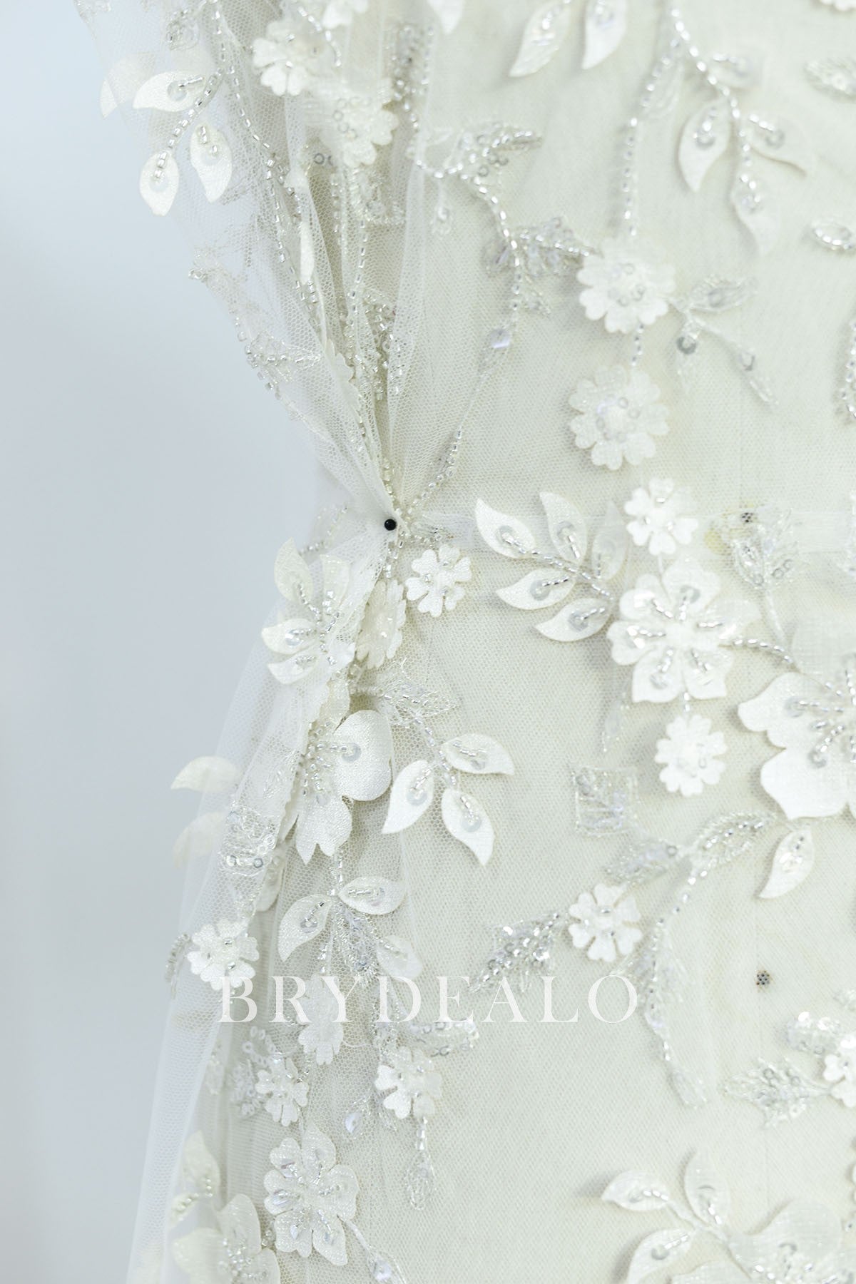 Designer Beaded Blooming Flower Lace