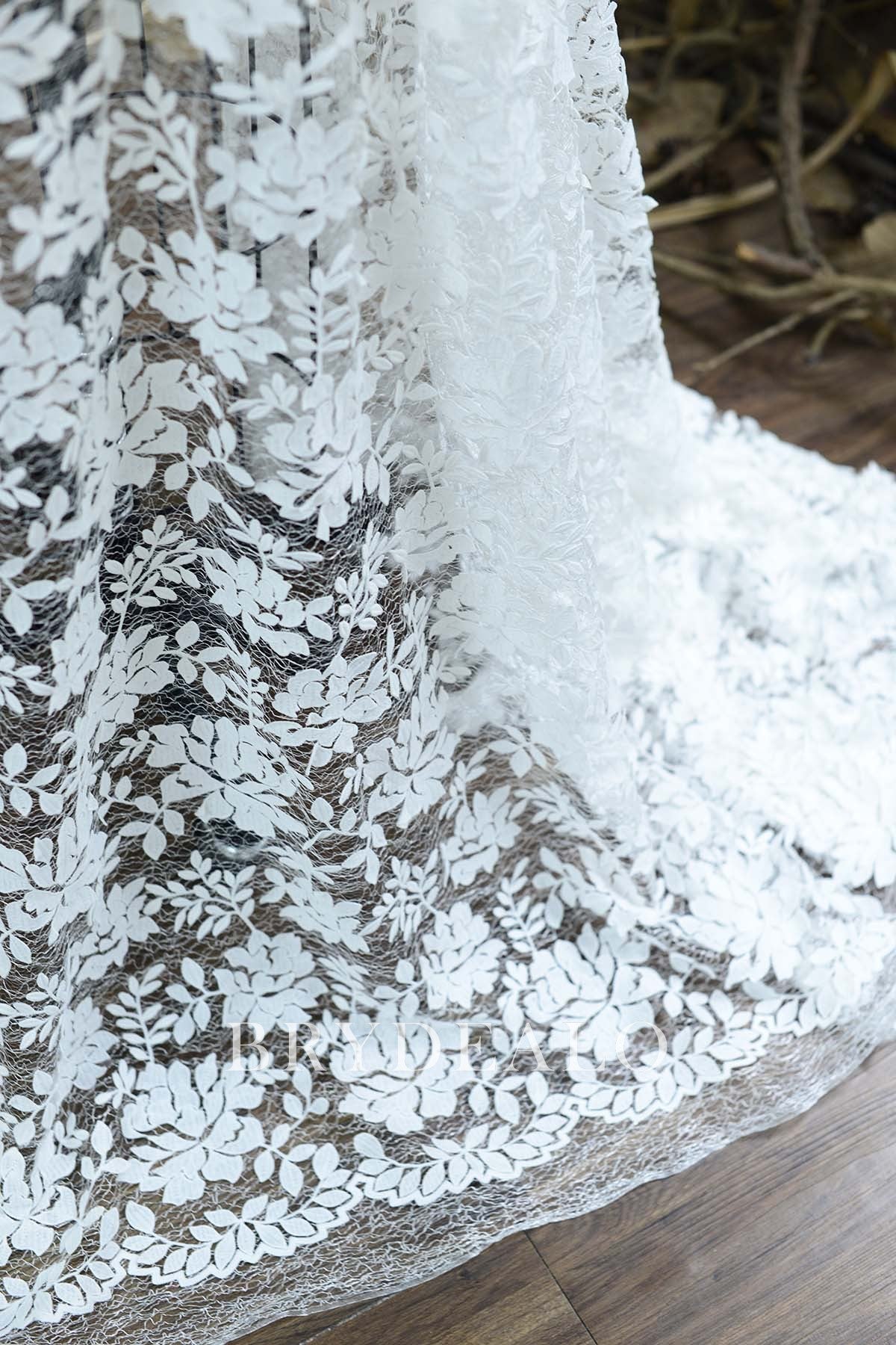 Wholesale Double Border Repeated Flower Lace Fabric|30Y