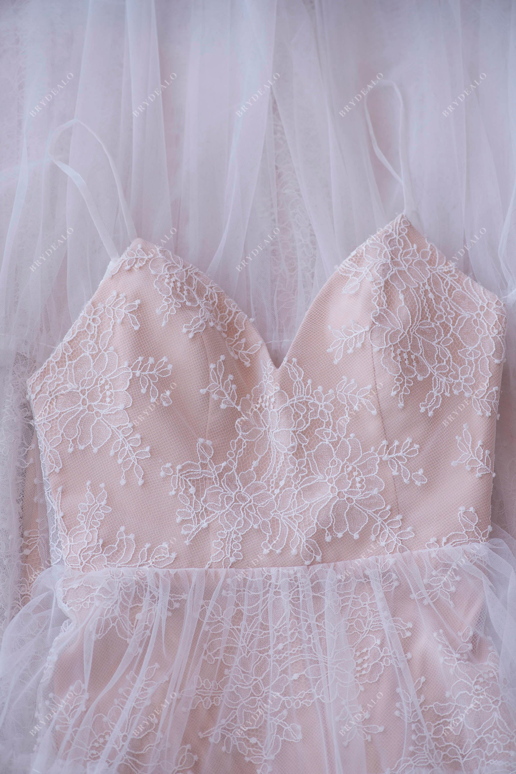 Sweetheart Neck Thin Straps Wedding Gown