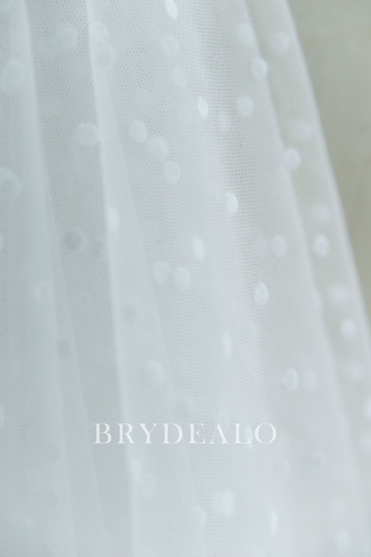 Even Small Flocked Polka Dot Mesh Lace Fabric for Wholesale