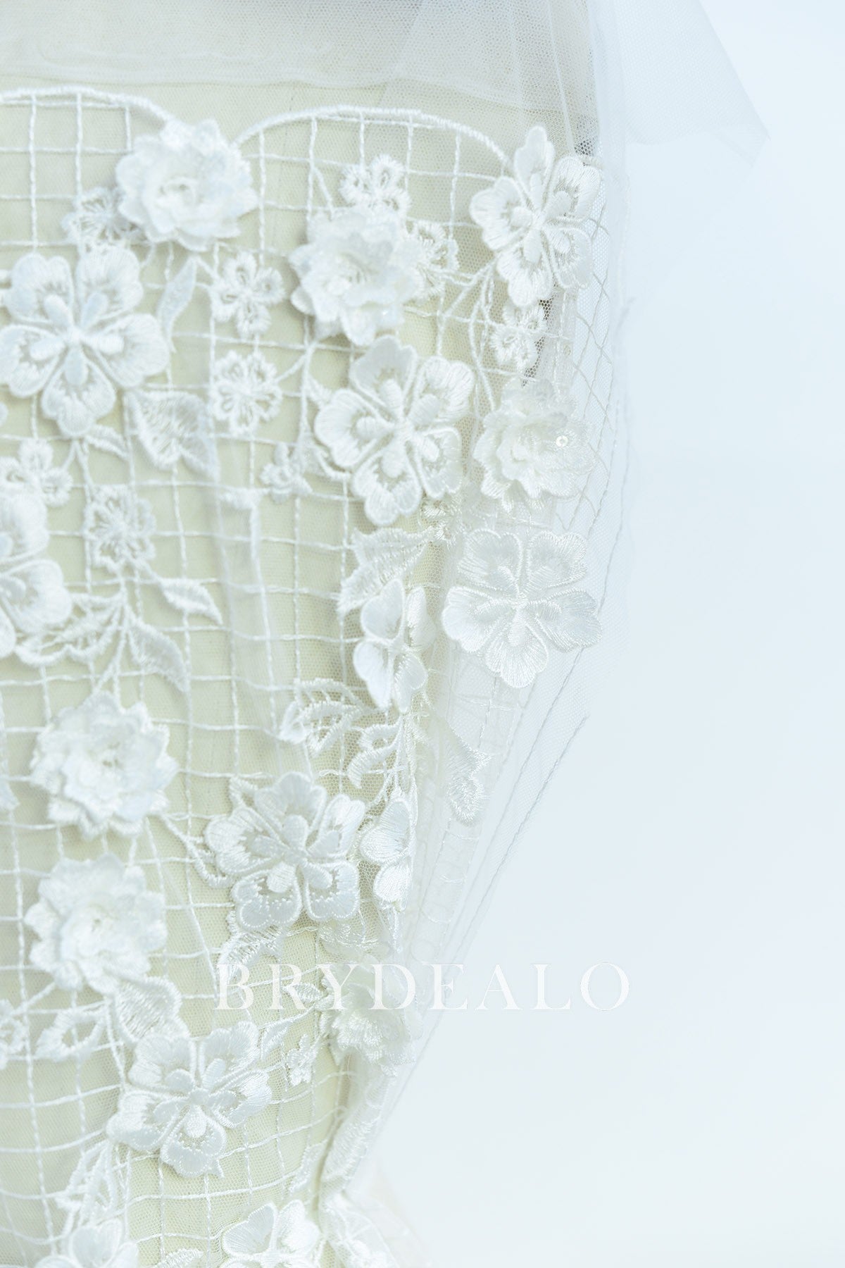 3D Flower Embroidery Lace Fabric