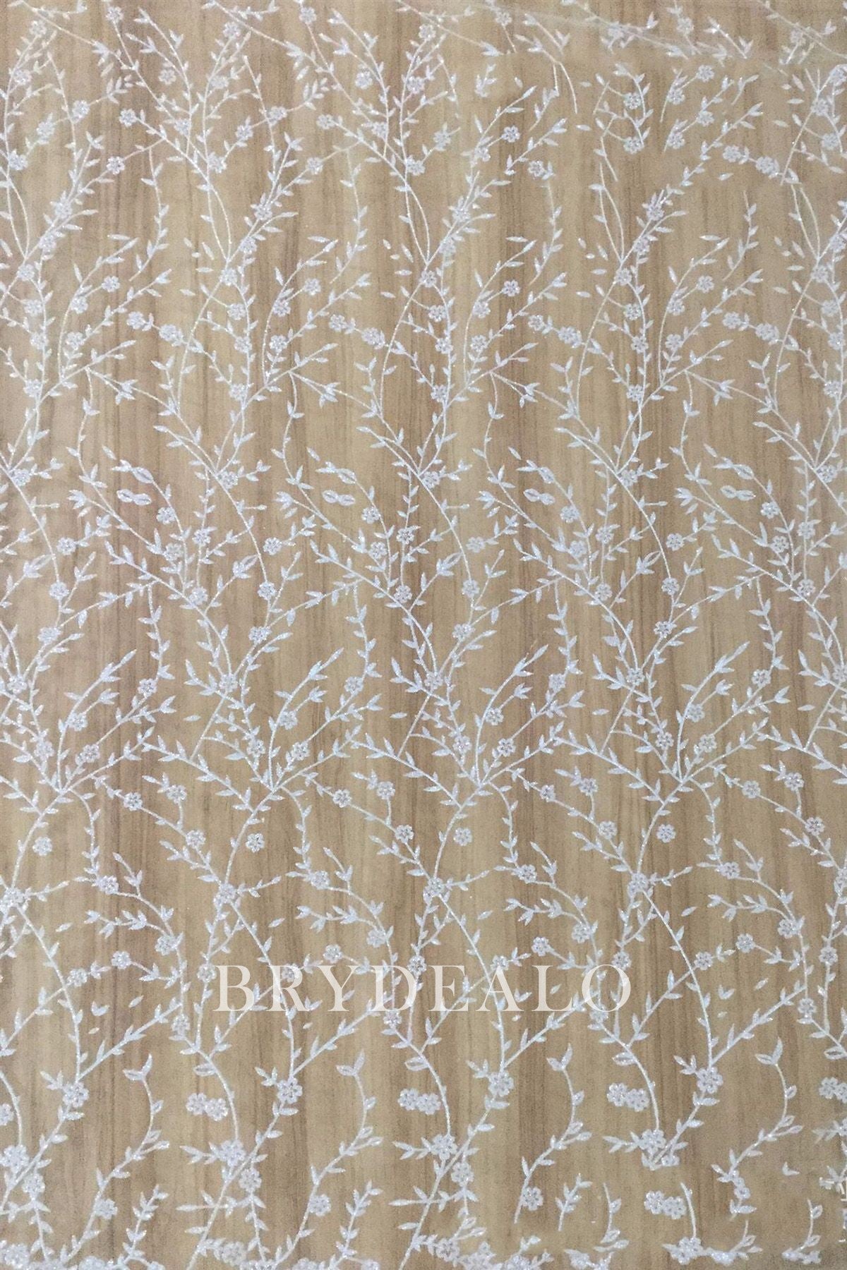 Wholesale Leaf Motif Bridal Lace Fabric