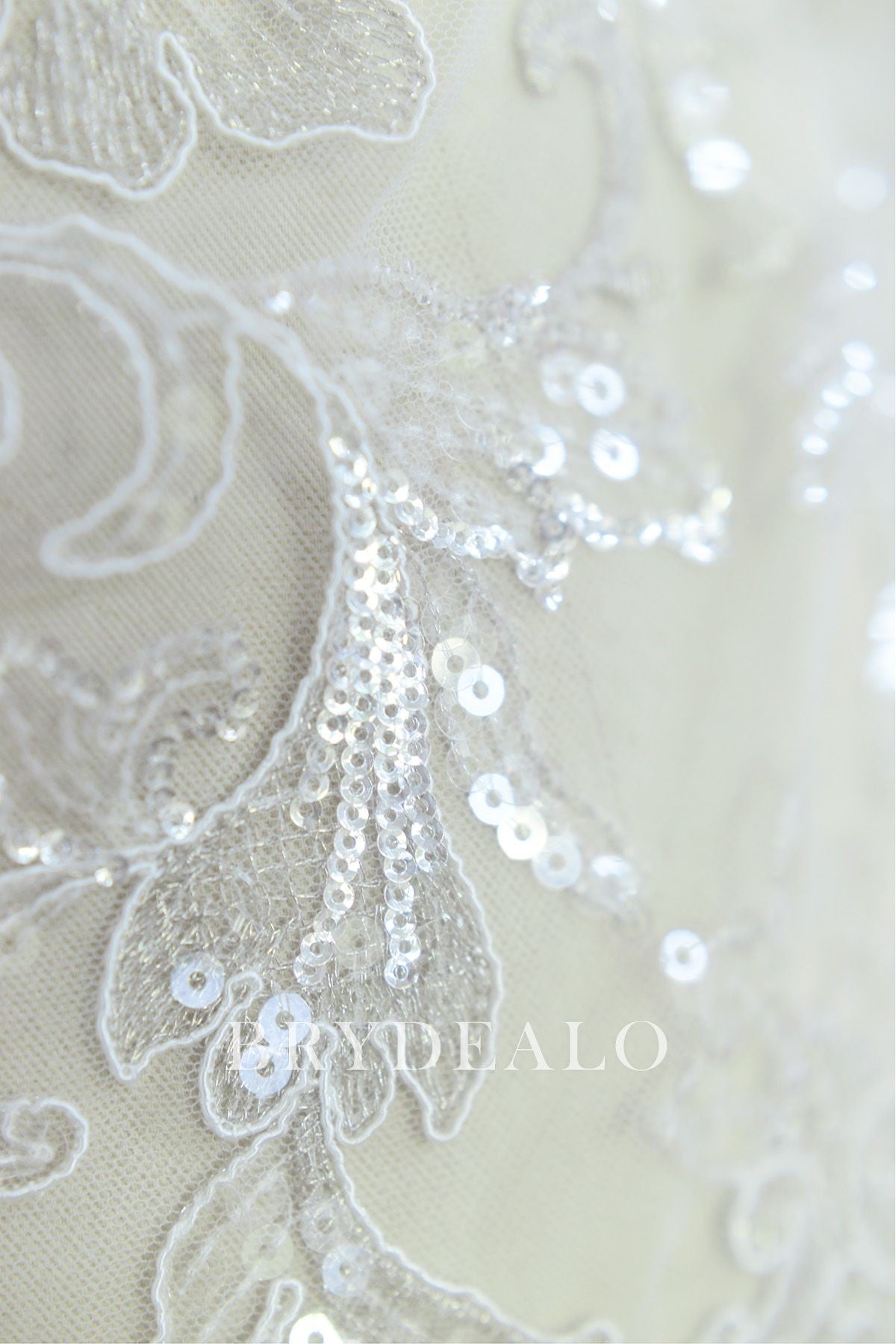  Sequined Embroidered Lace Fabric