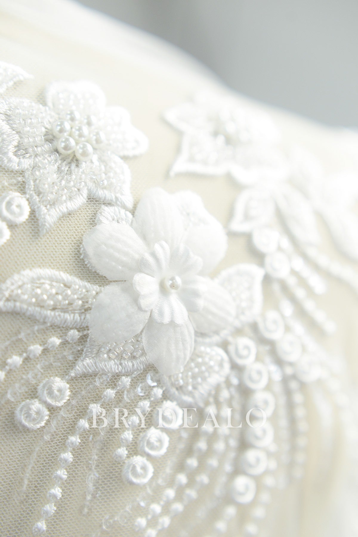 High-End 3D Flower Vine Lace Fabric