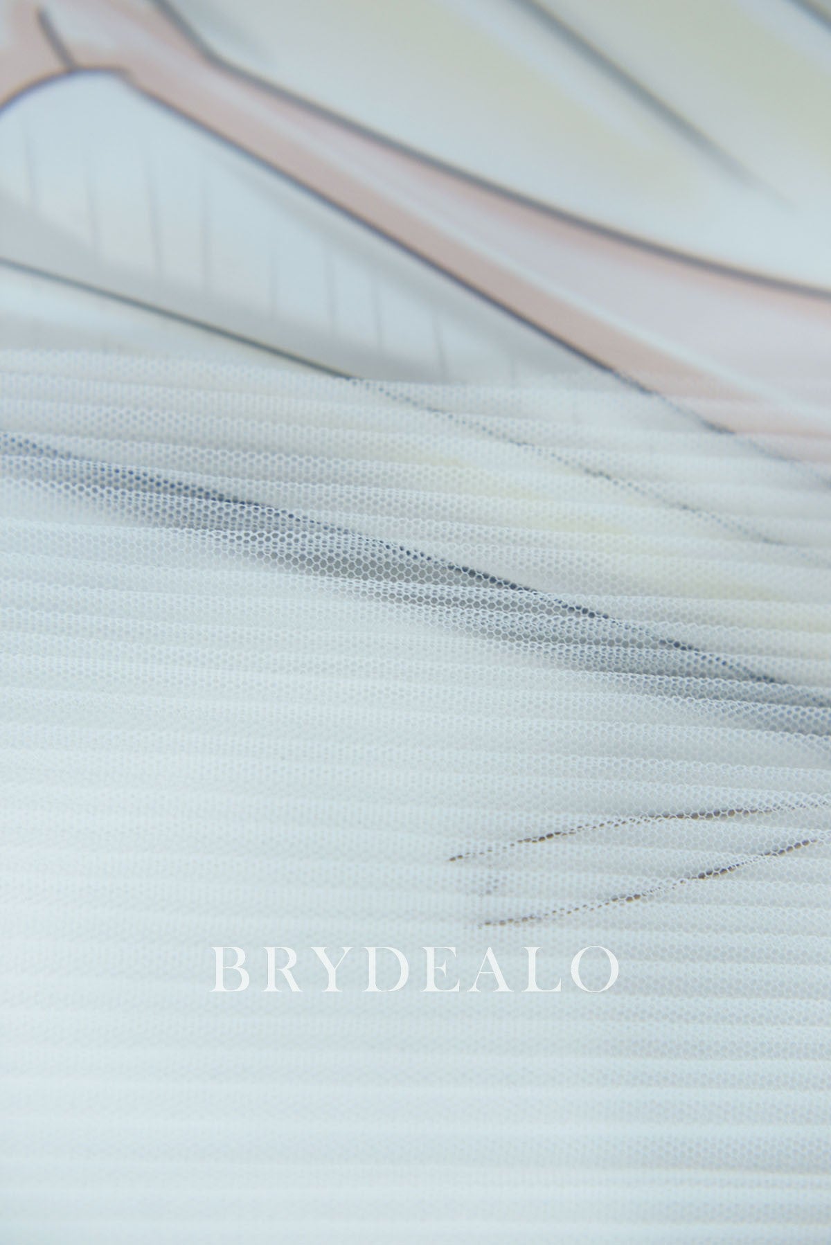 Best Wholesale Light Ivory Soft Pleated Tulle Fabric