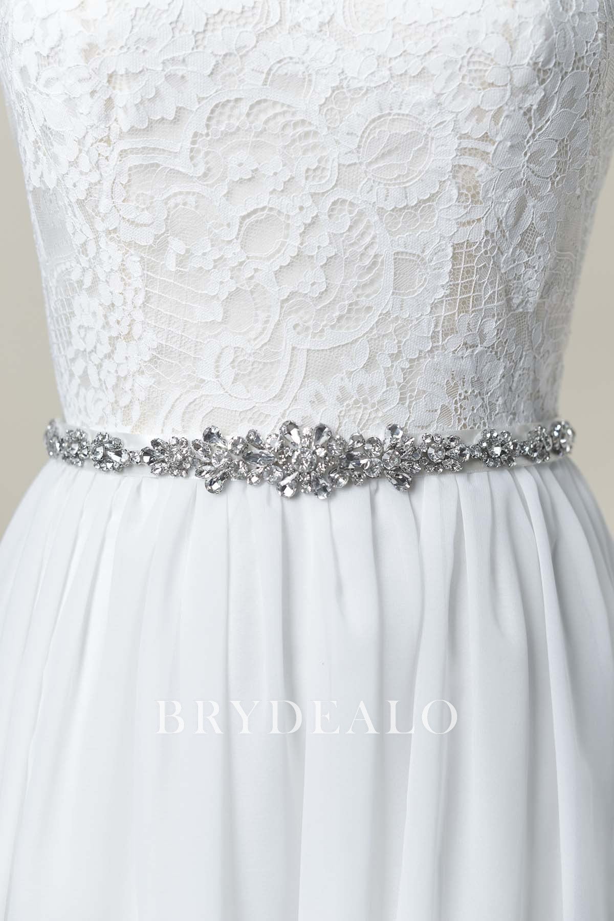 Intricate Bridal Belt of Dazzling Rhinestones