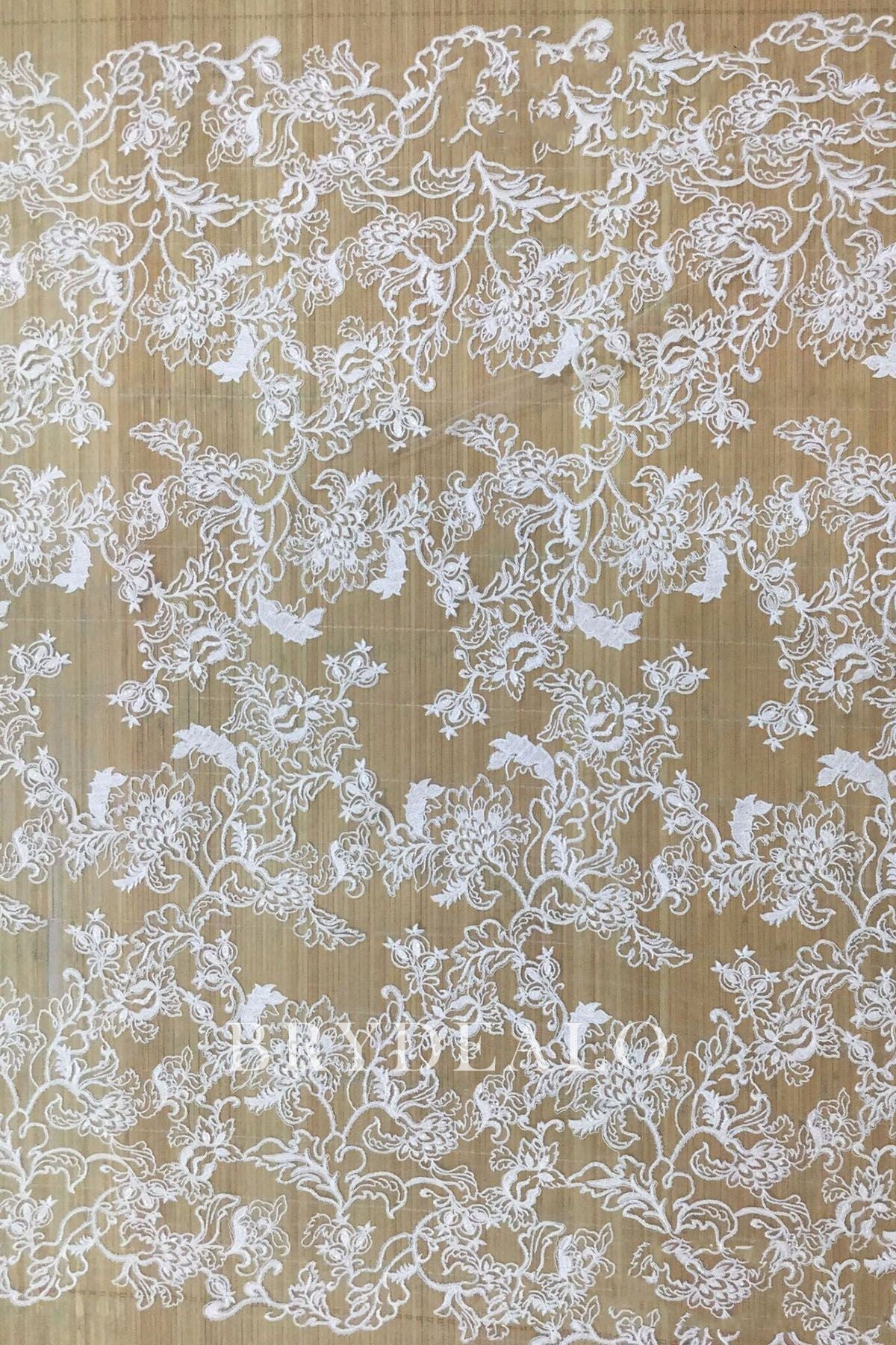 Large Embroidered Flower Lace