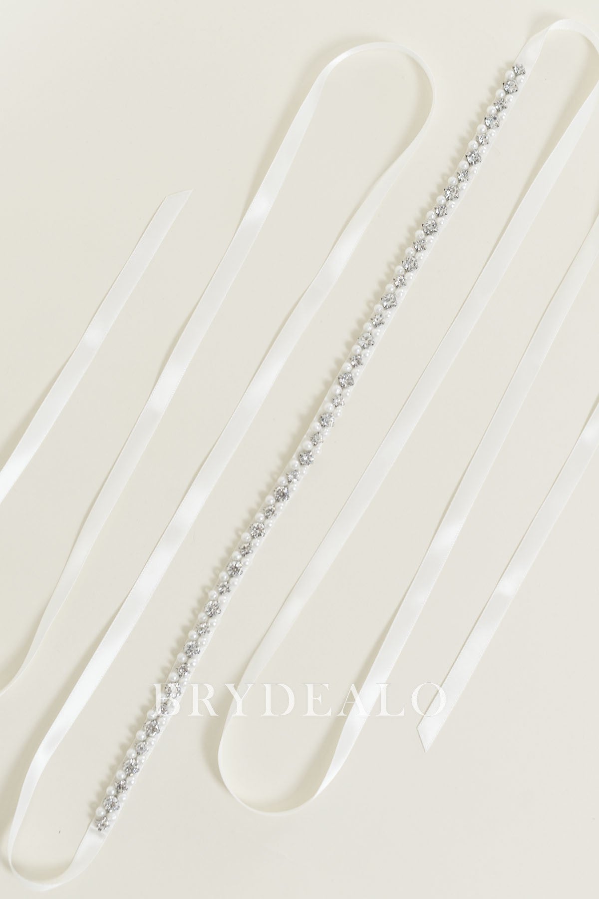 Pearls Crystals Bridal Sash