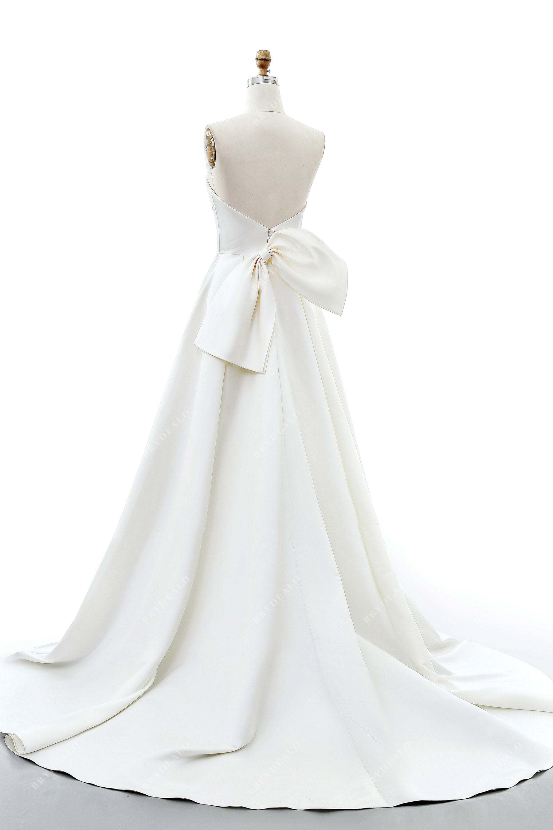 Simple Satin A-line Wedding Dress with Pockets online
