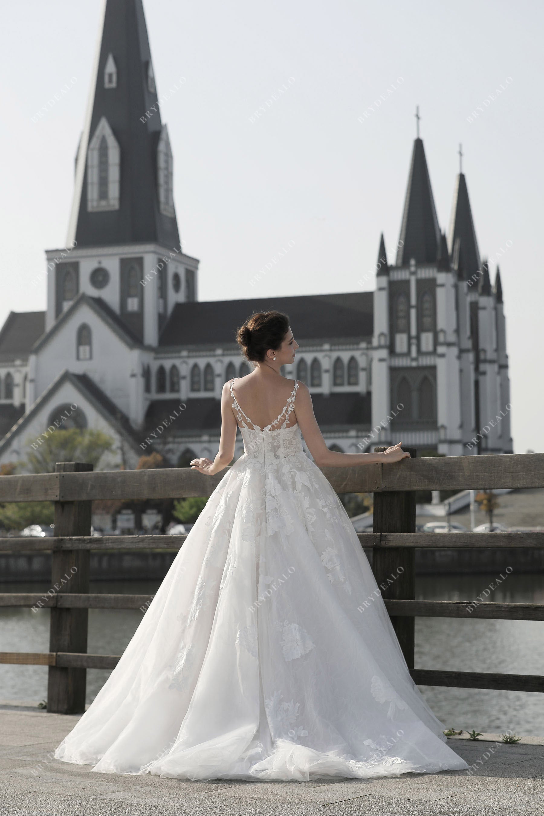 open back wedding ball gown