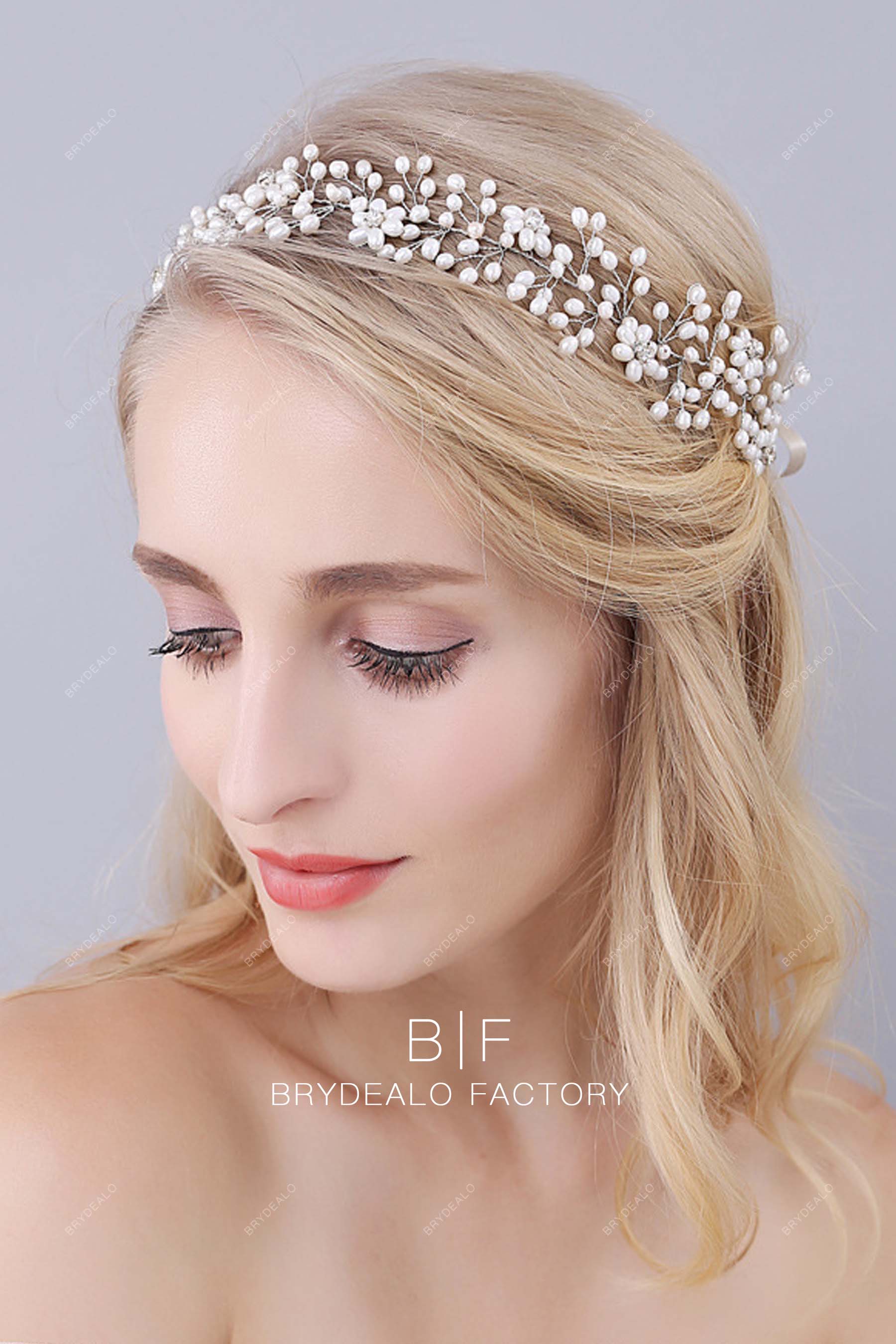 wholesale pearl bridal headband