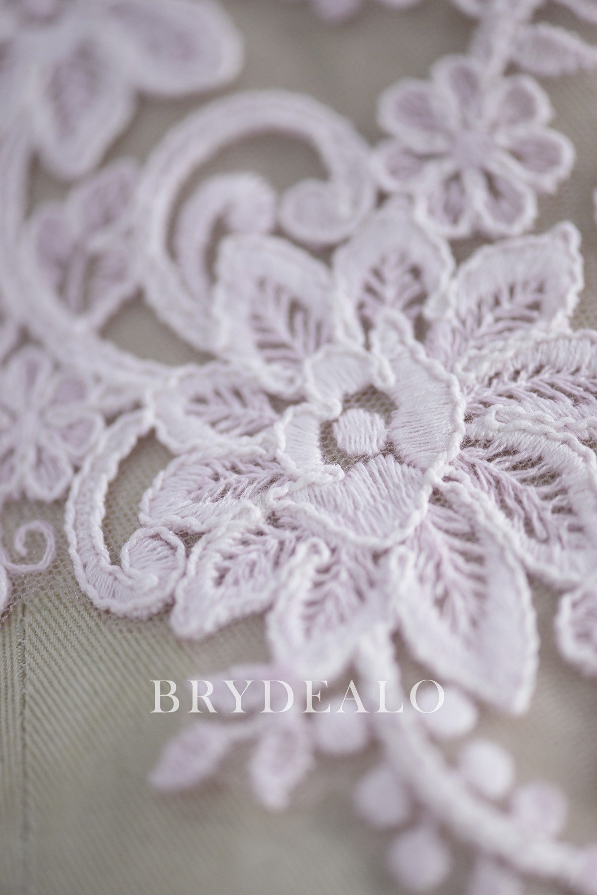 Baby Pink Flower Eyelash Lace Trim