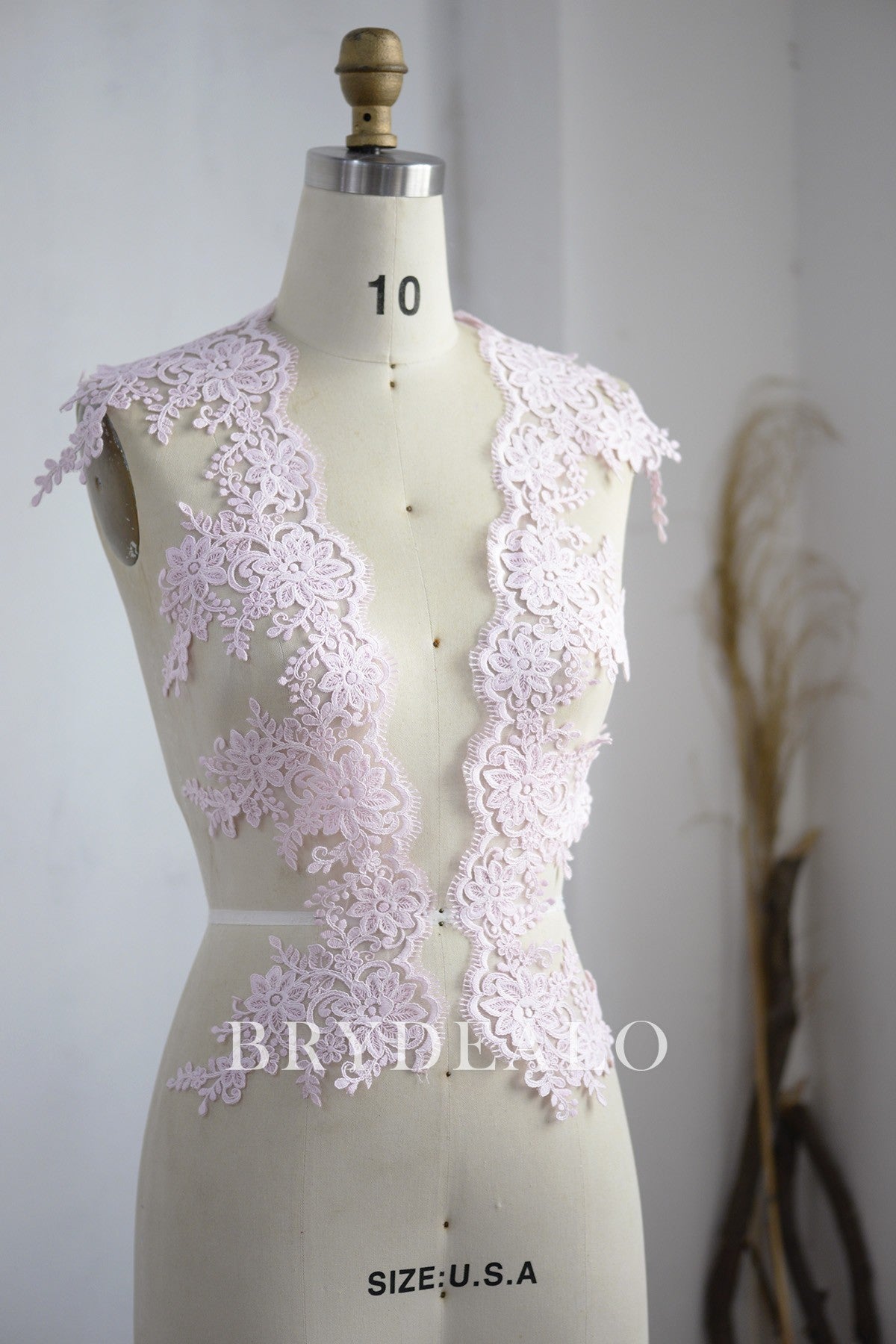 Romantic Baby Pink Flower Eyelash Lace Trim