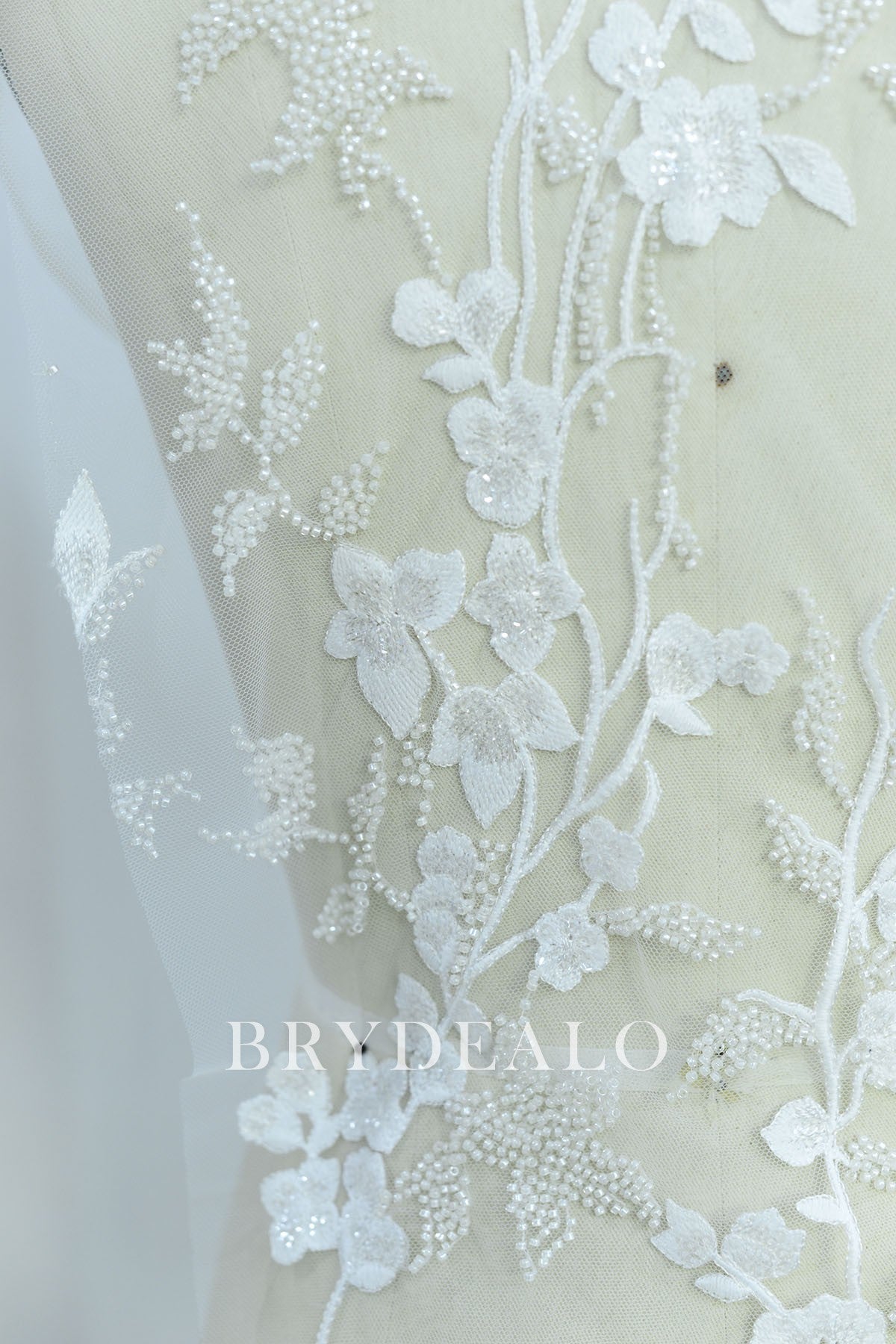 Best Beaded Flower Embroidery Lace Fabric