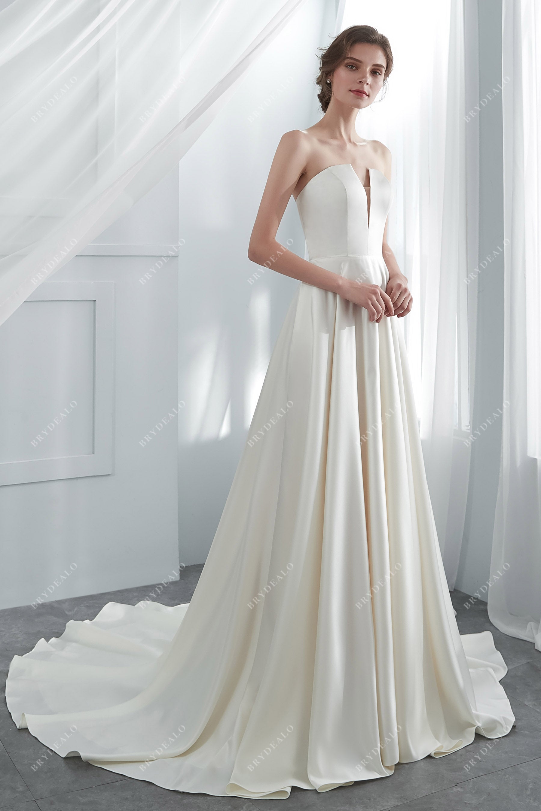 A-line Strapless Bridal Gown