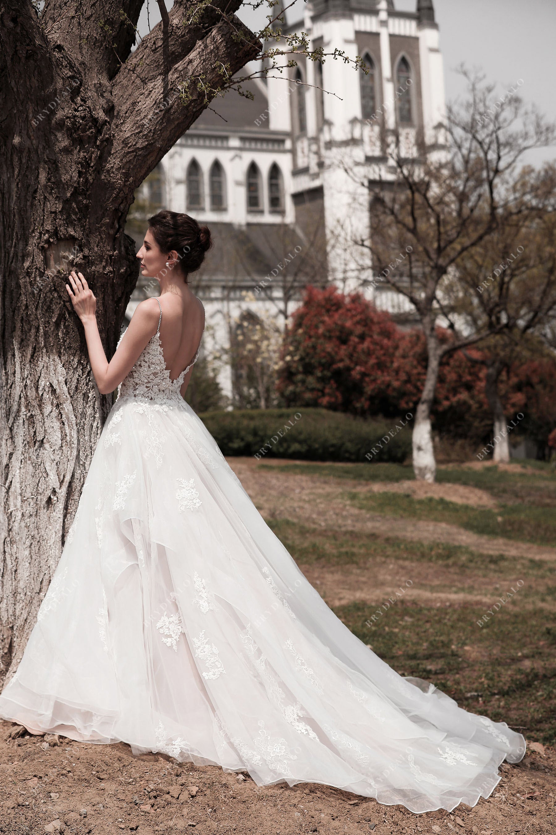 open back wedding ball gown