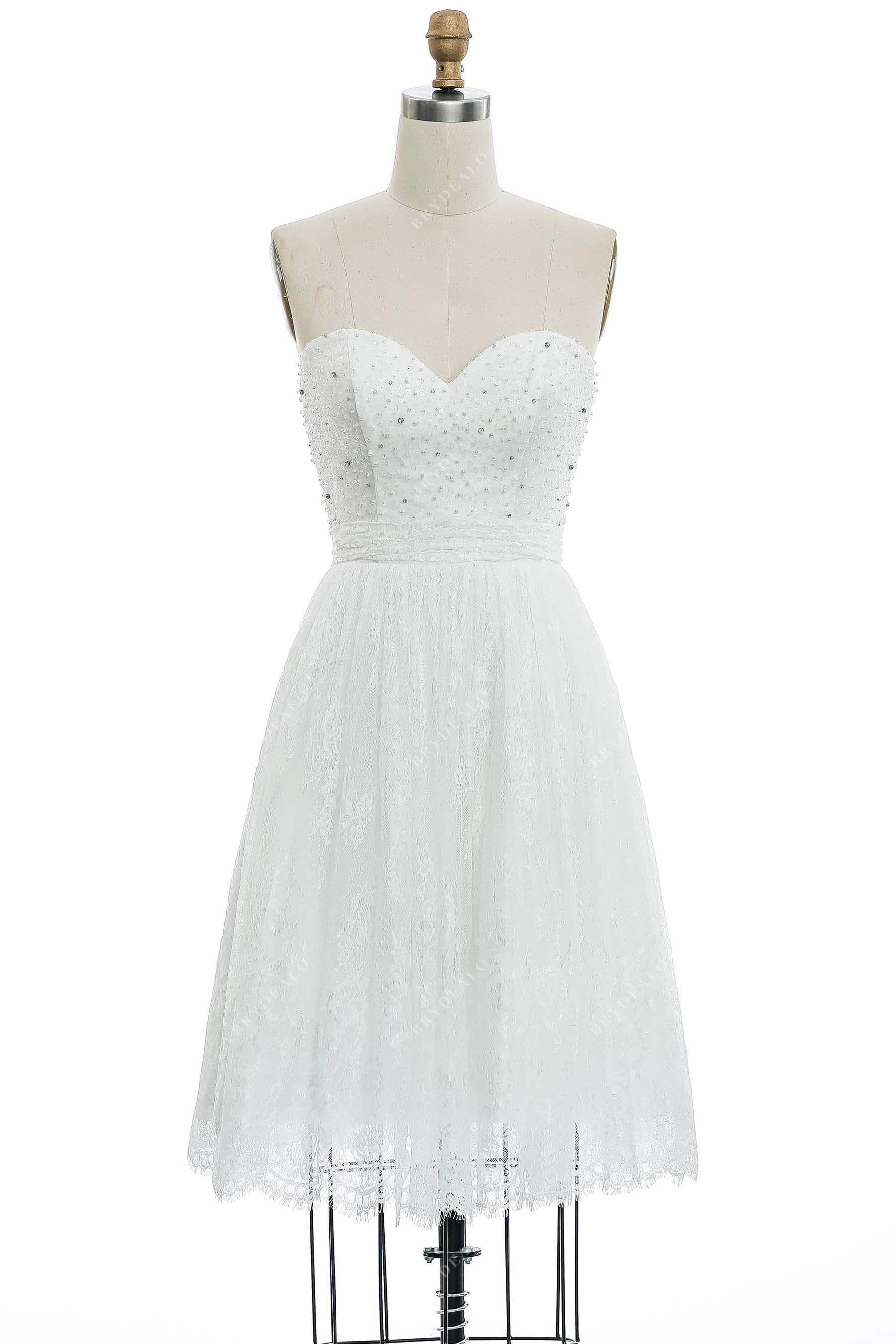 Strapless Princess A-line Short Wedding Dress Strapless Princess A-line Short Wedding Dress