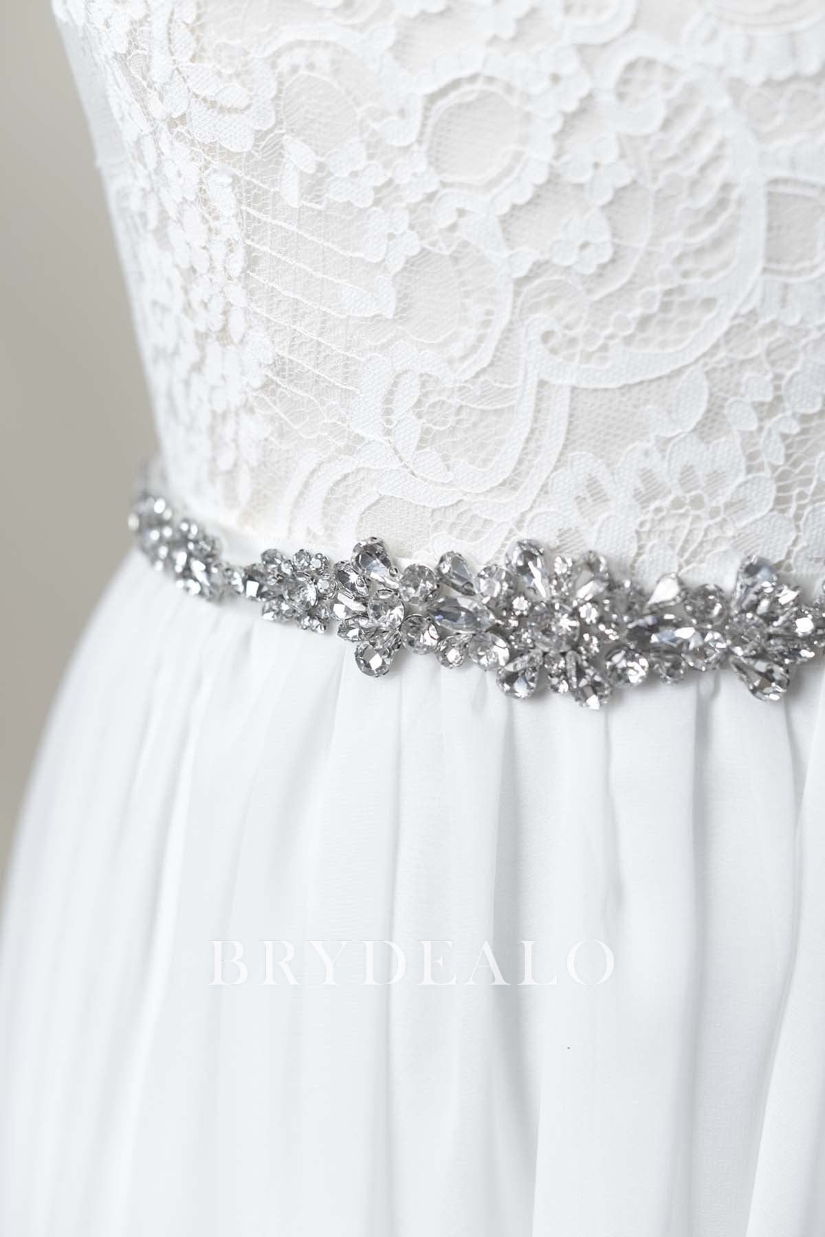 Wholesale Intricate Bridal Belt of Dazzling Rhinestones